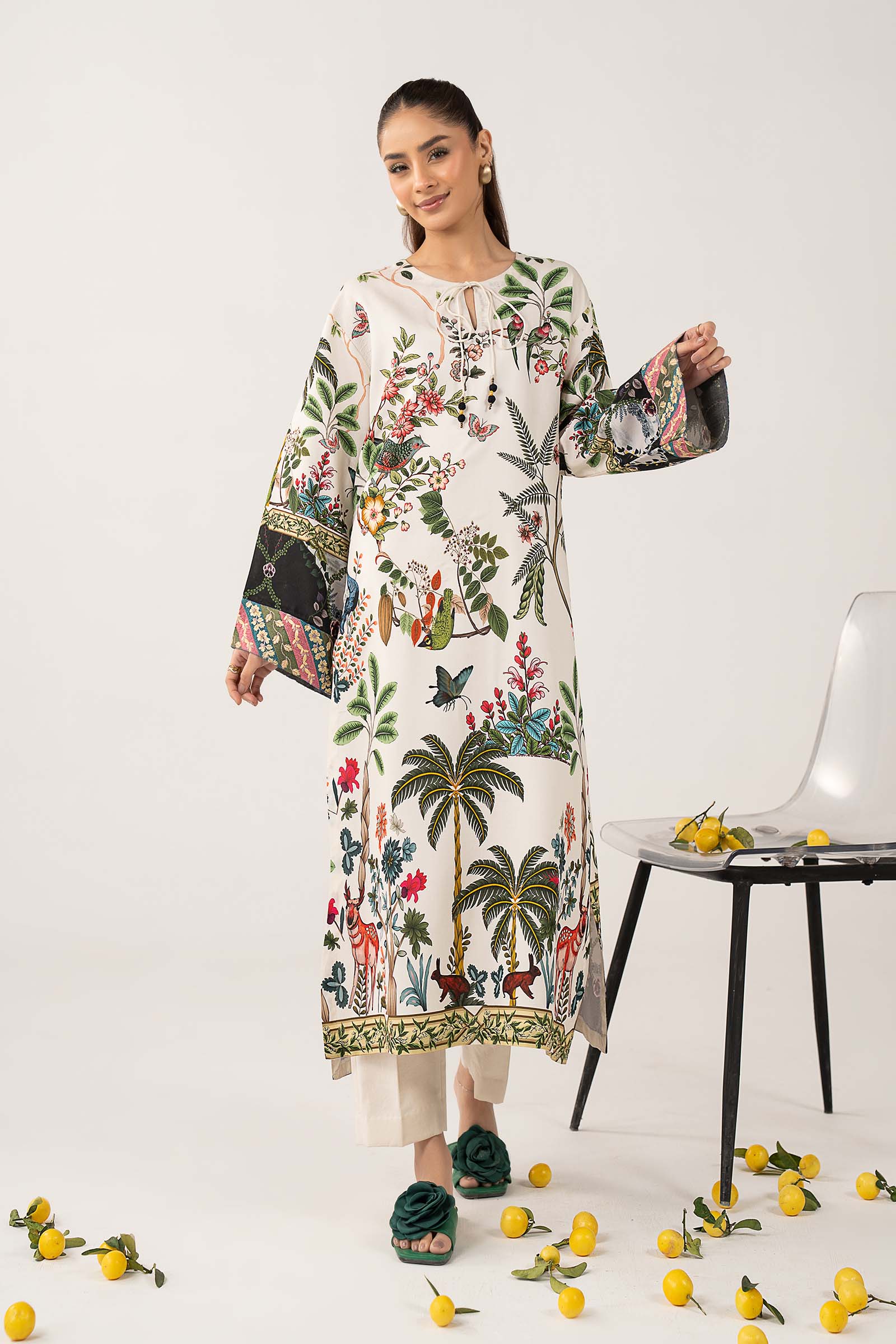 Embroidered Arabic Lawn Shirt