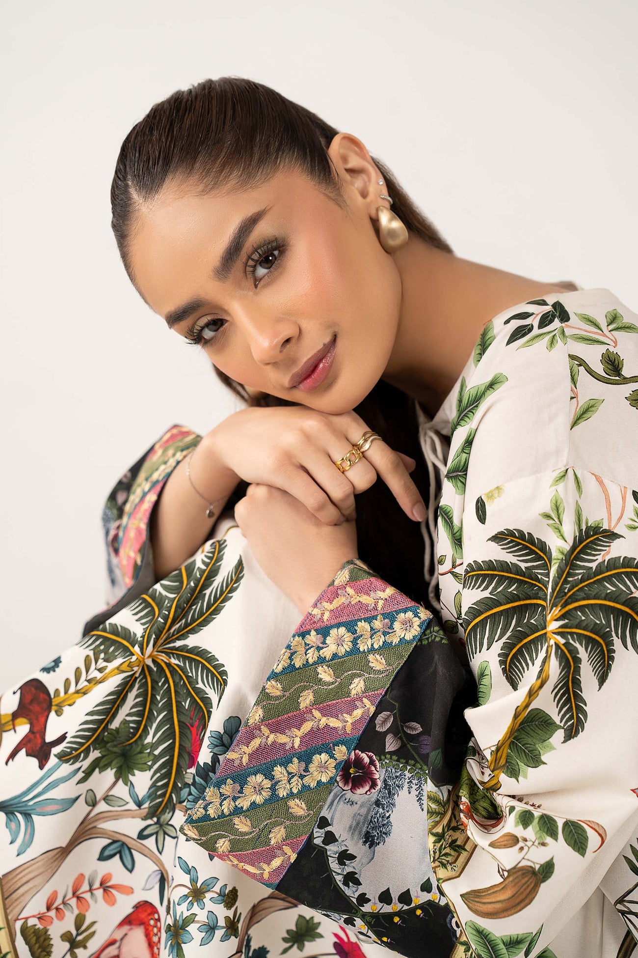 Embroidered Arabic Lawn Shirt