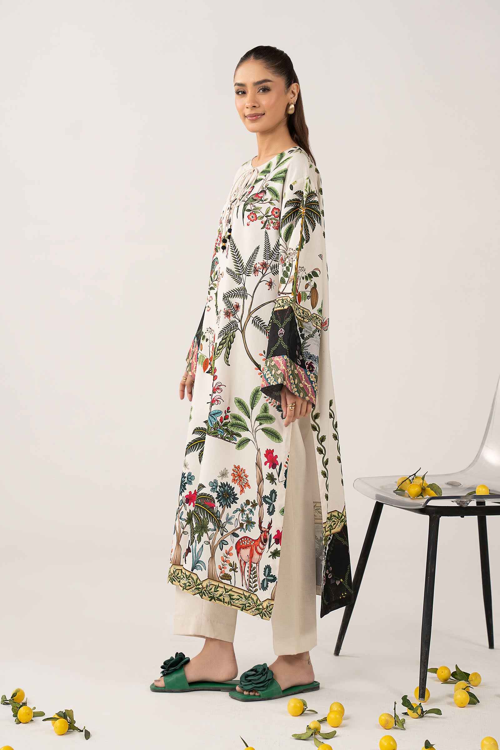 Embroidered Arabic Lawn Shirt