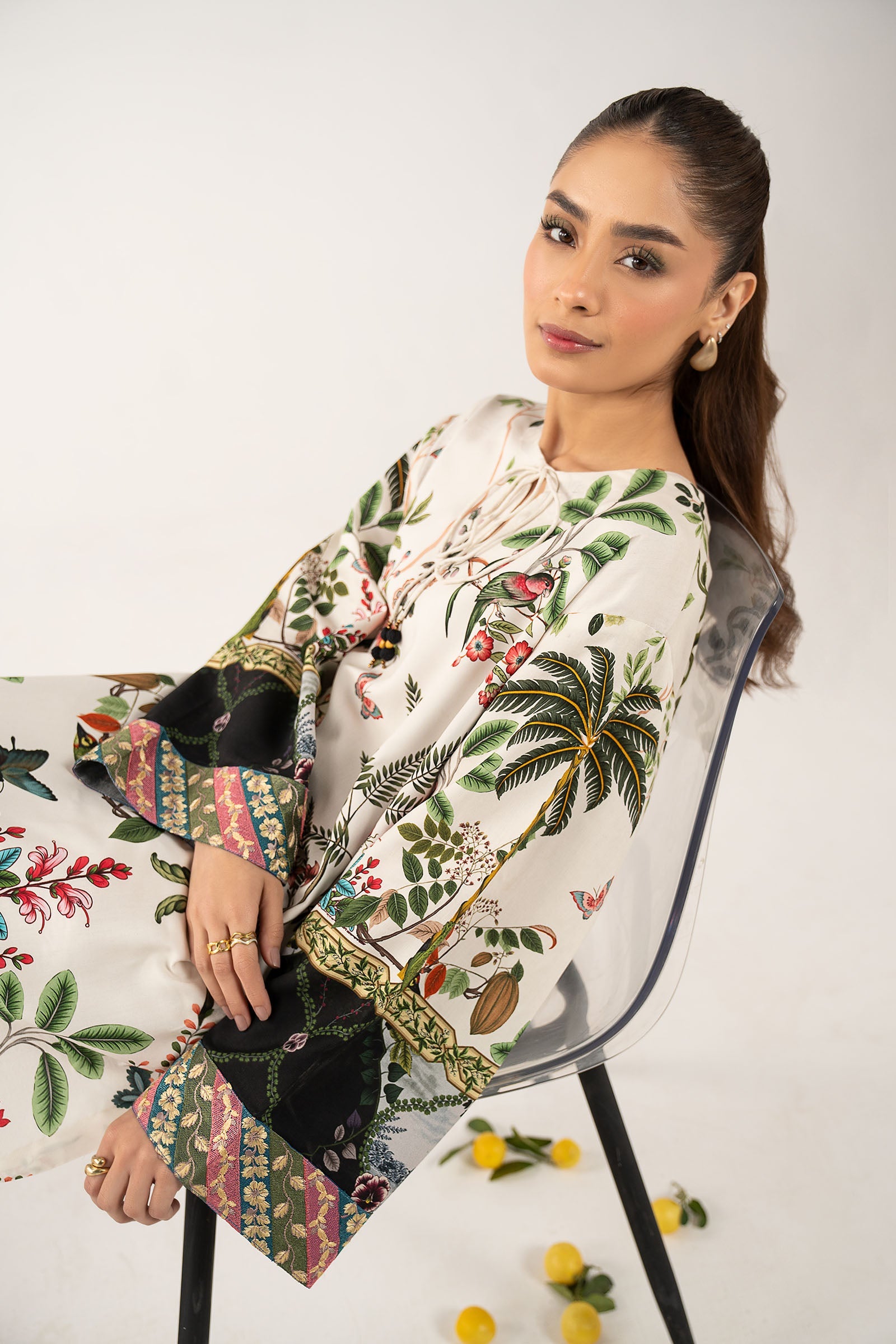 Embroidered Arabic Lawn Shirt
