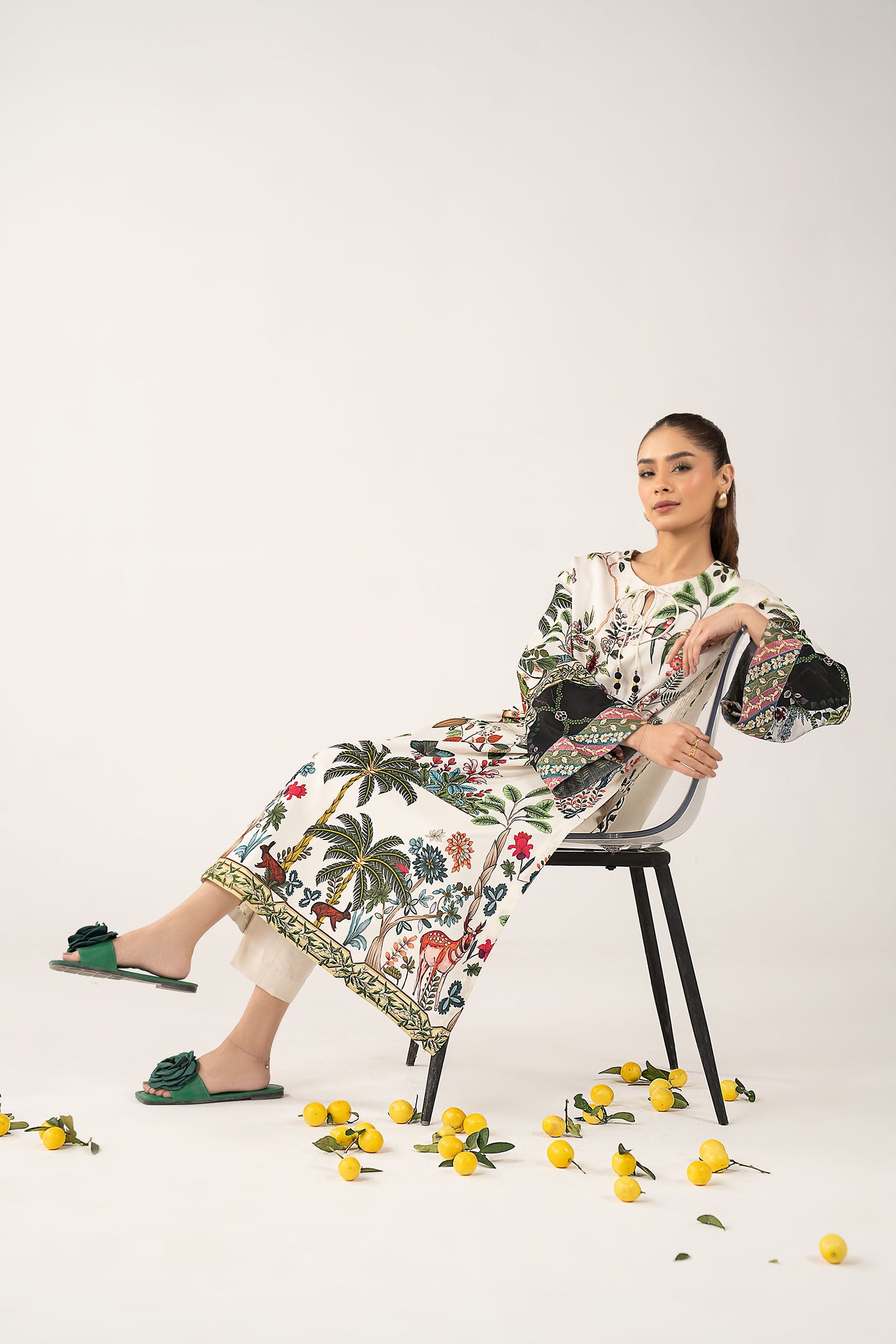 Embroidered Arabic Lawn Shirt