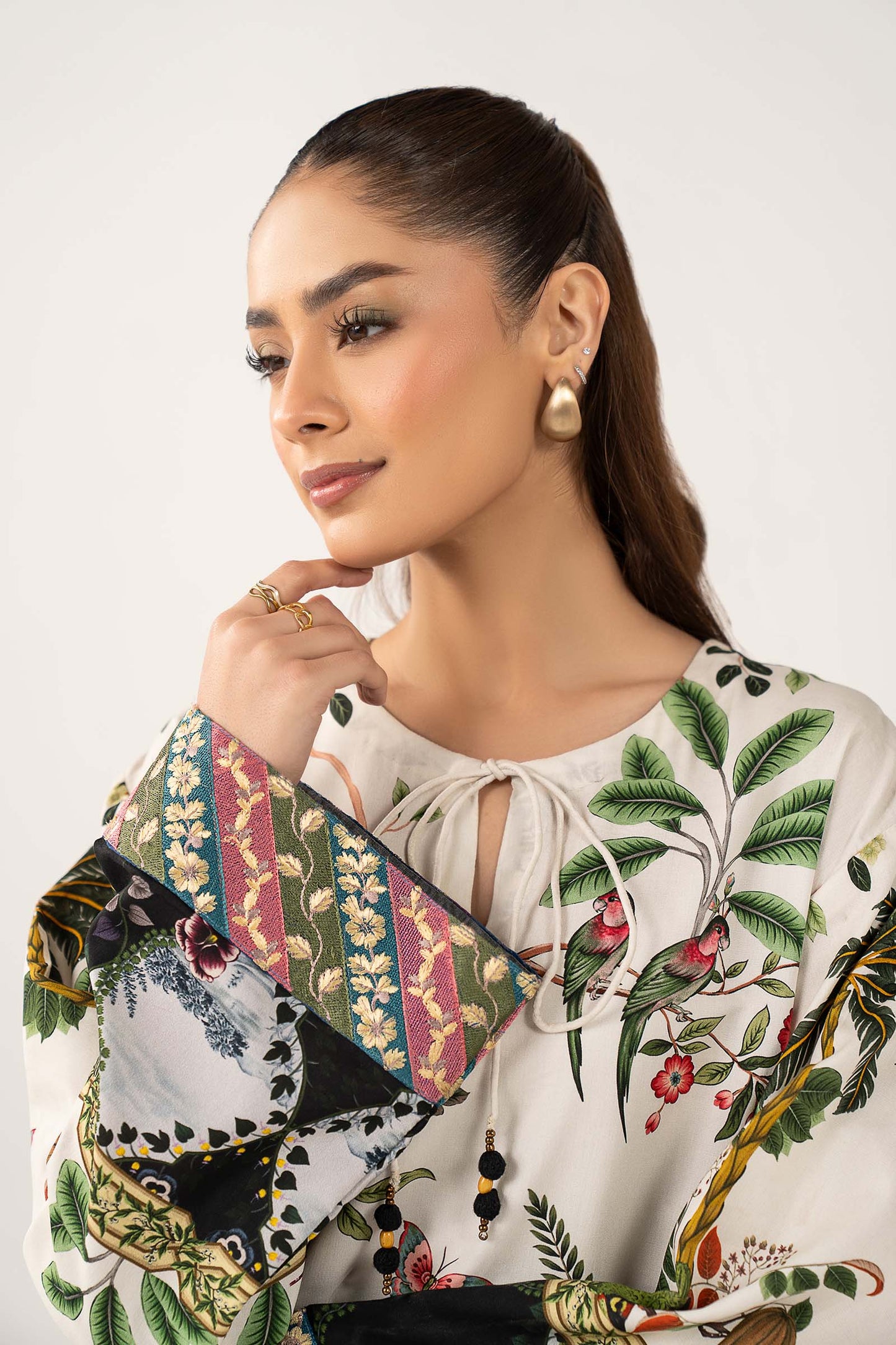 Embroidered Arabic Lawn Shirt