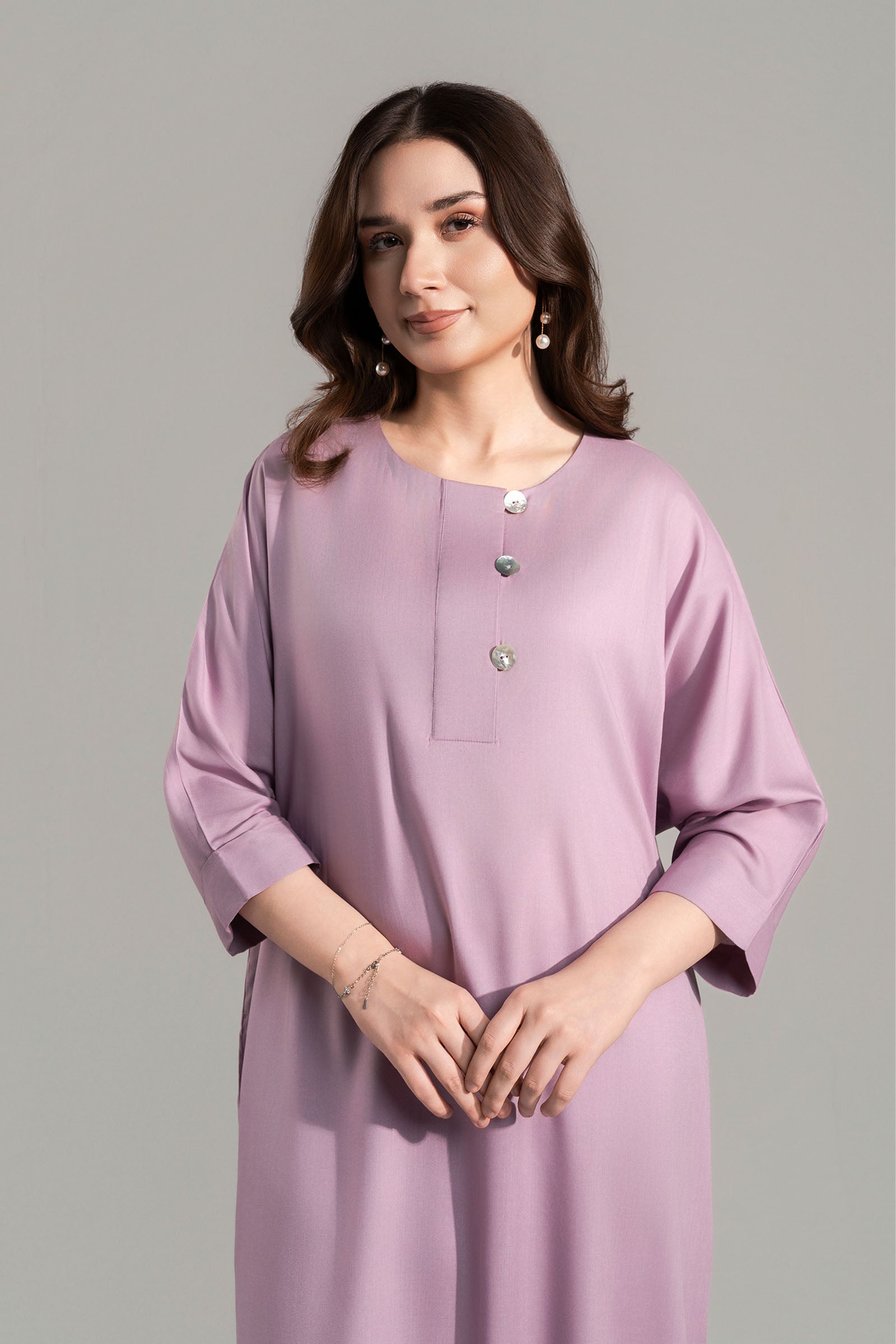 2 Pc Dyed Arabic Lawn Suit