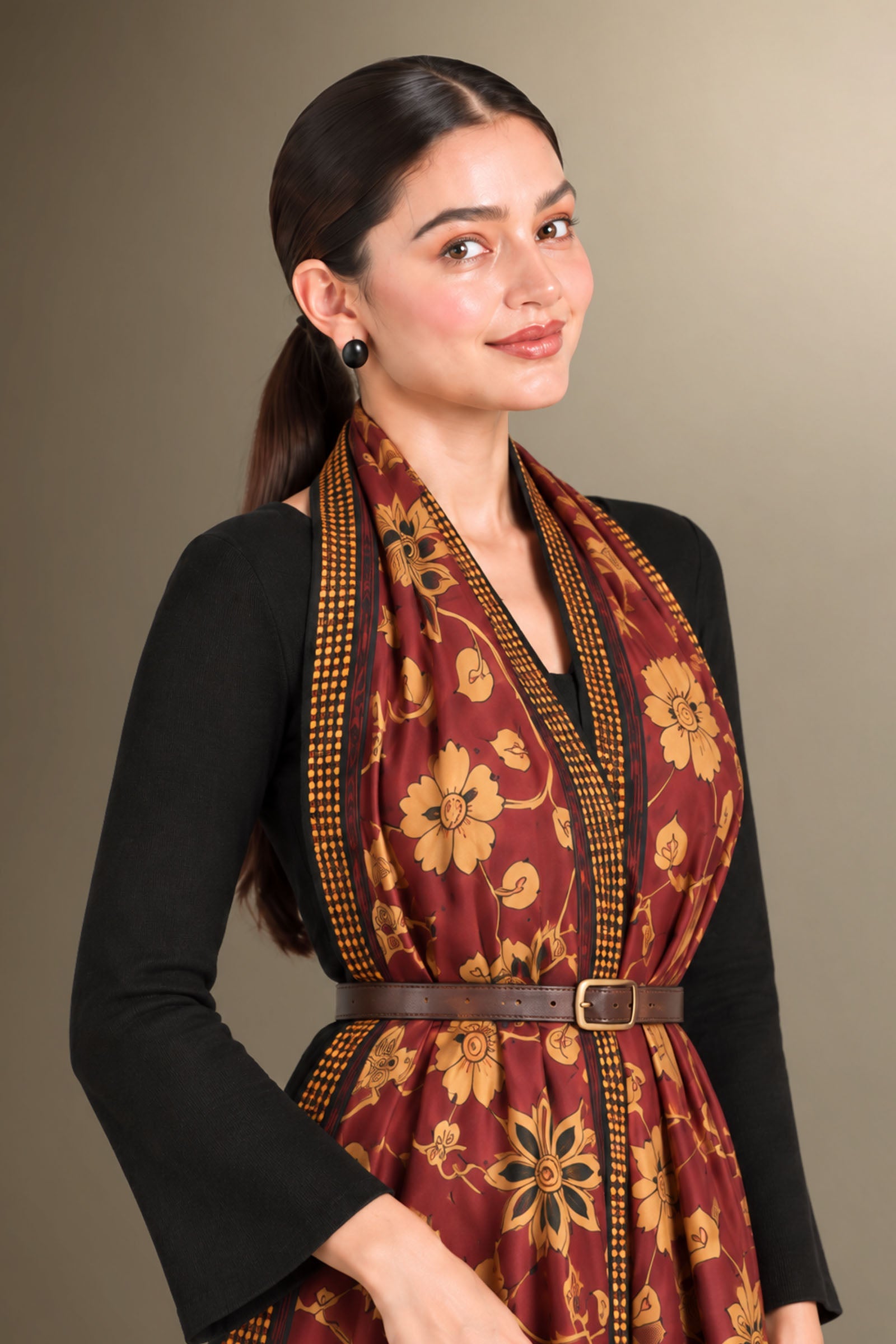 Printed Linen Scarf