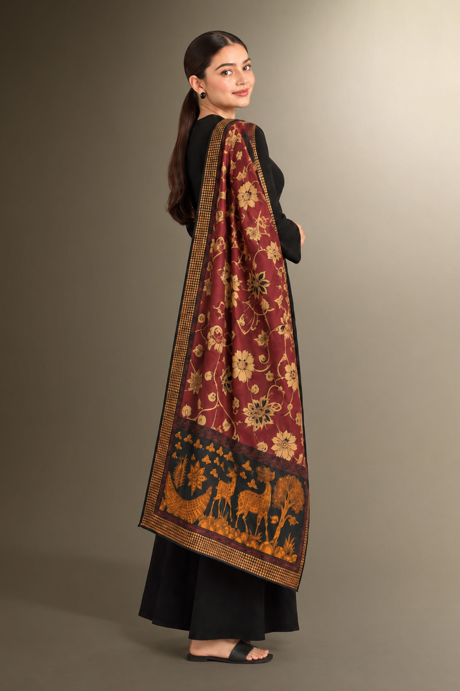 Printed Linen Scarf