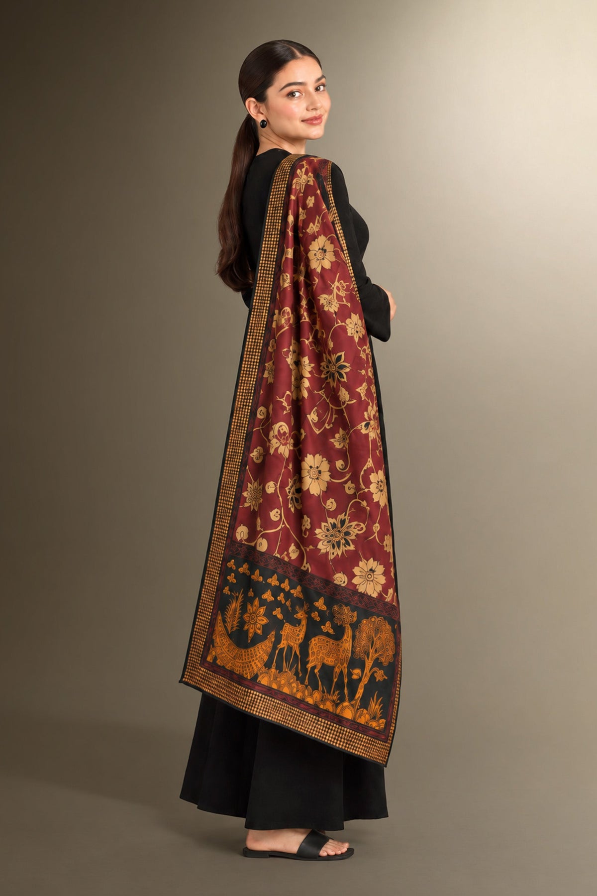 Printed Linen Scarf