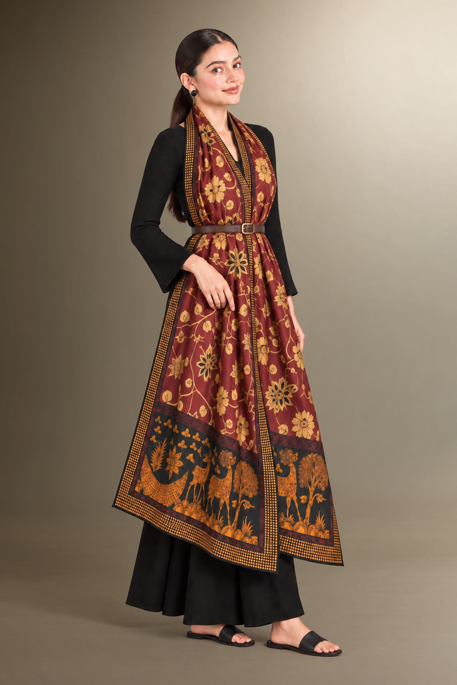 Printed Linen Scarf