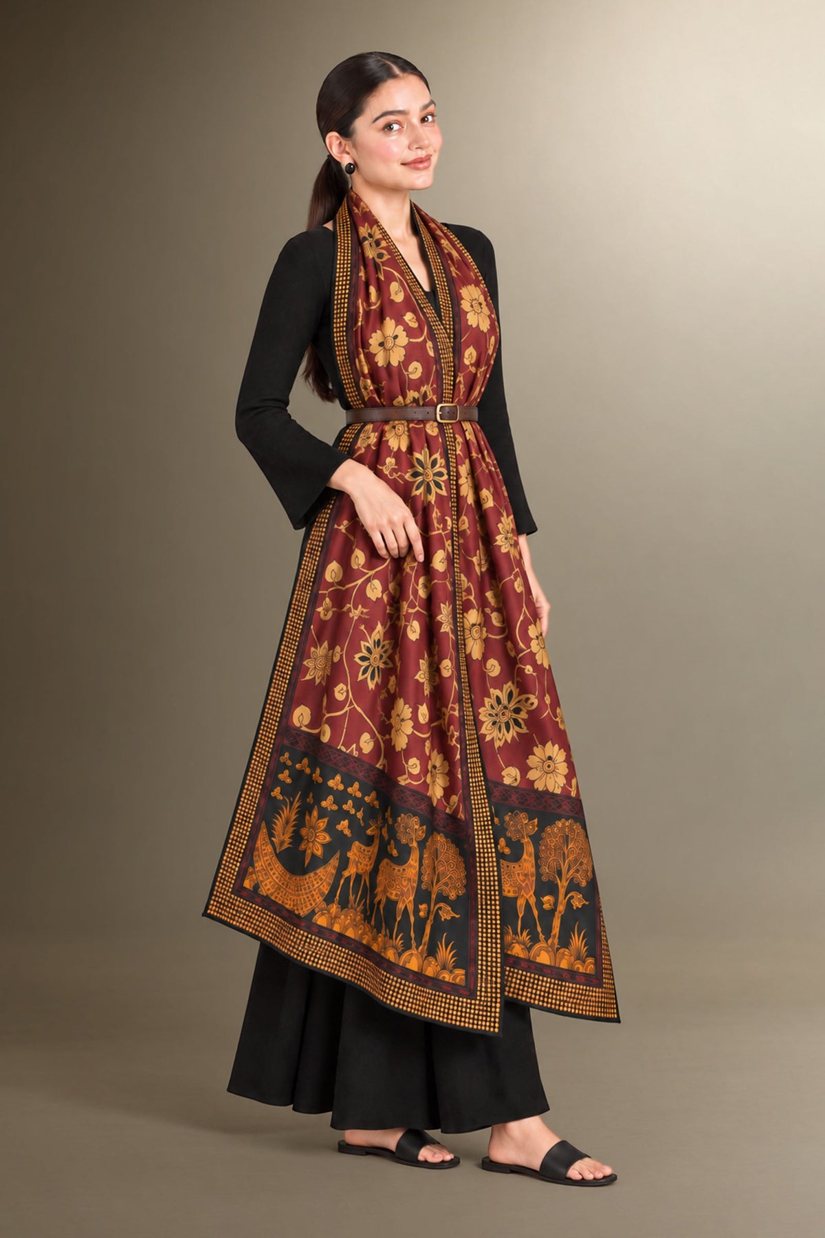 Printed Linen Scarf