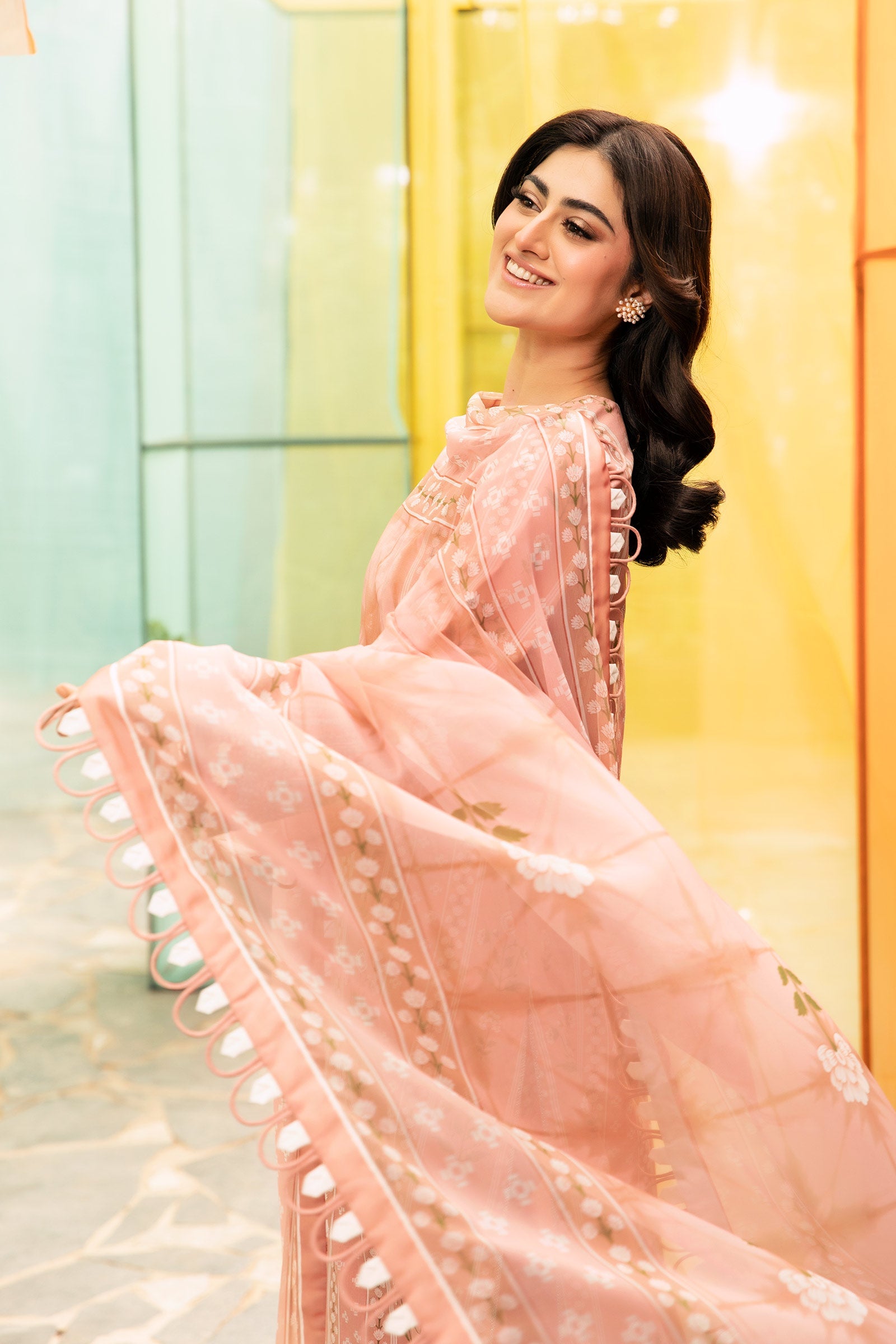 3 Pc Unstitched Embroidered Lawn Suit | MB-CUS25-711B
