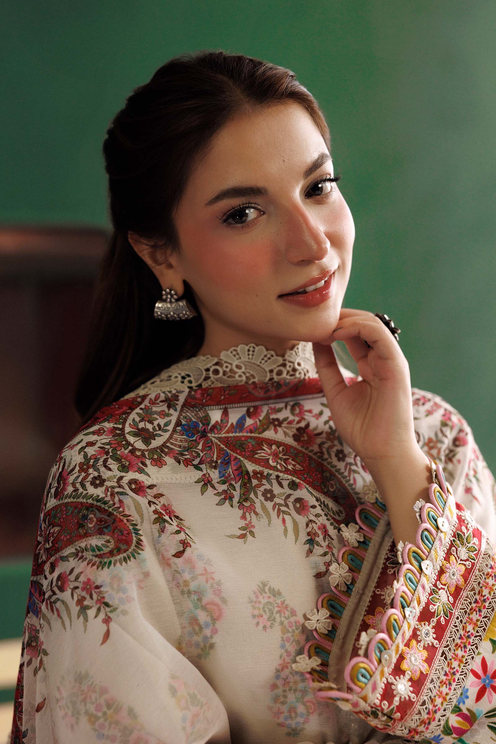 3 Pc Unstitched Embroidered Linen Suit