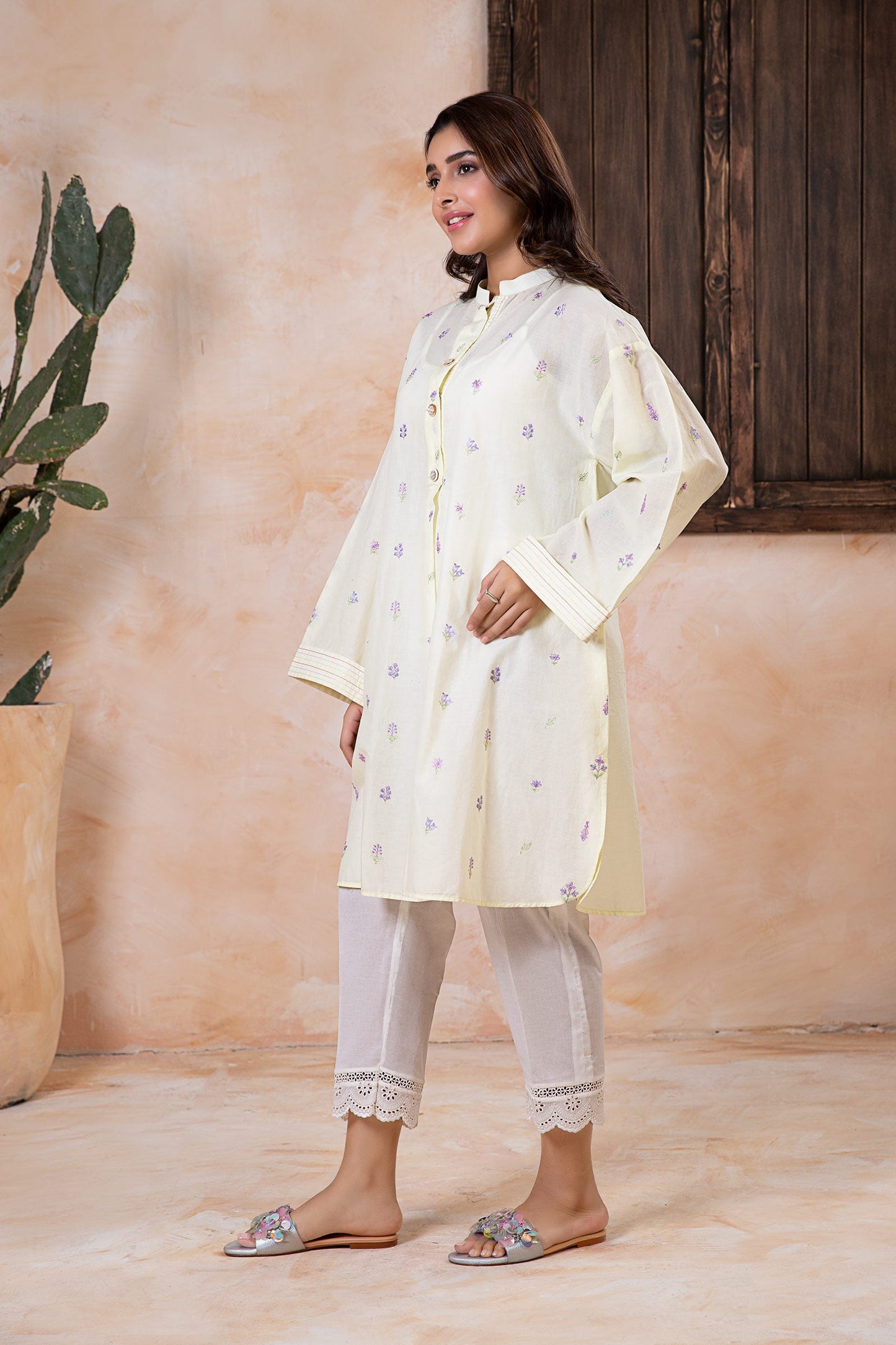 Embroidered Lawn Tunic