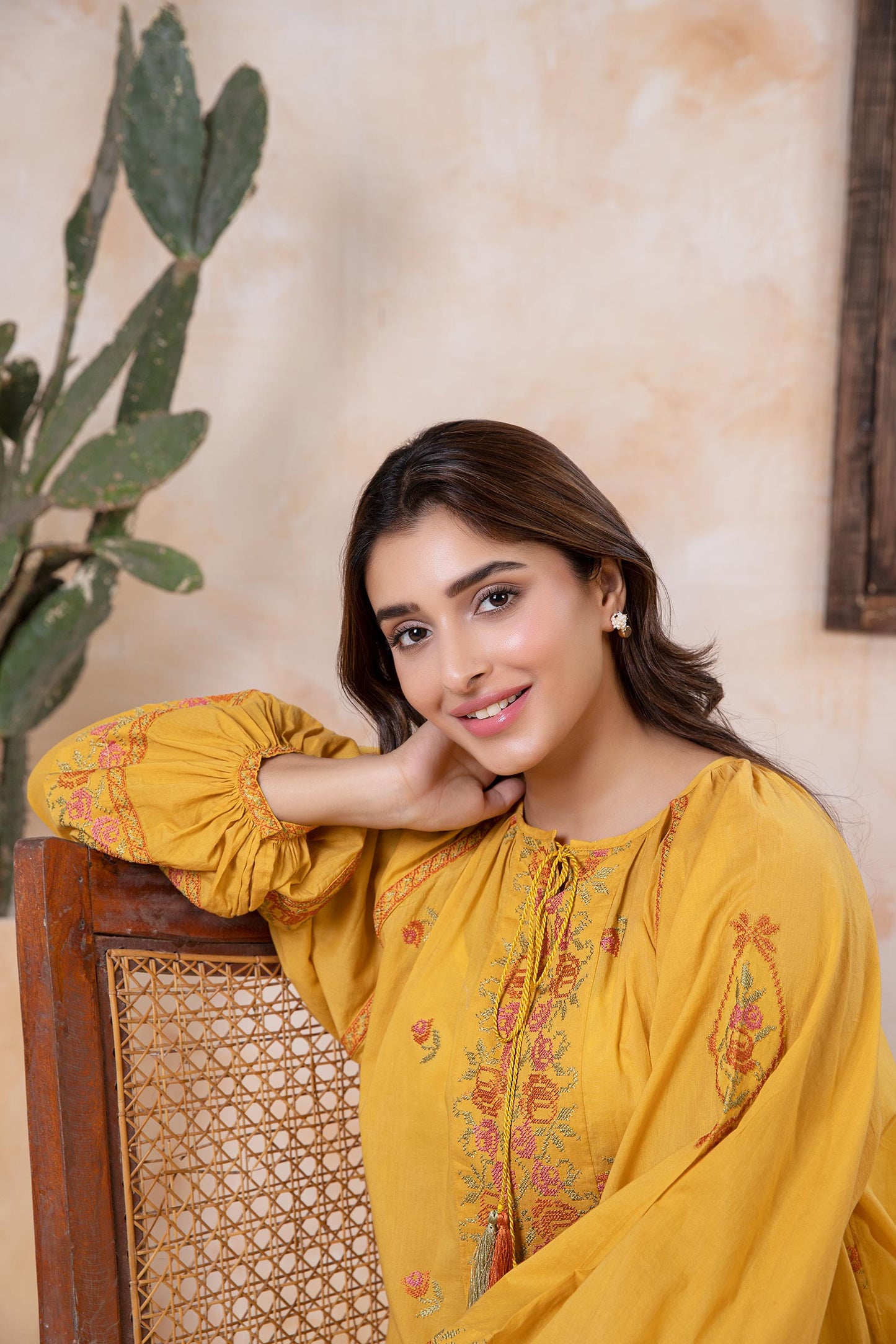 Embroidered Arabic Lawn Tunic