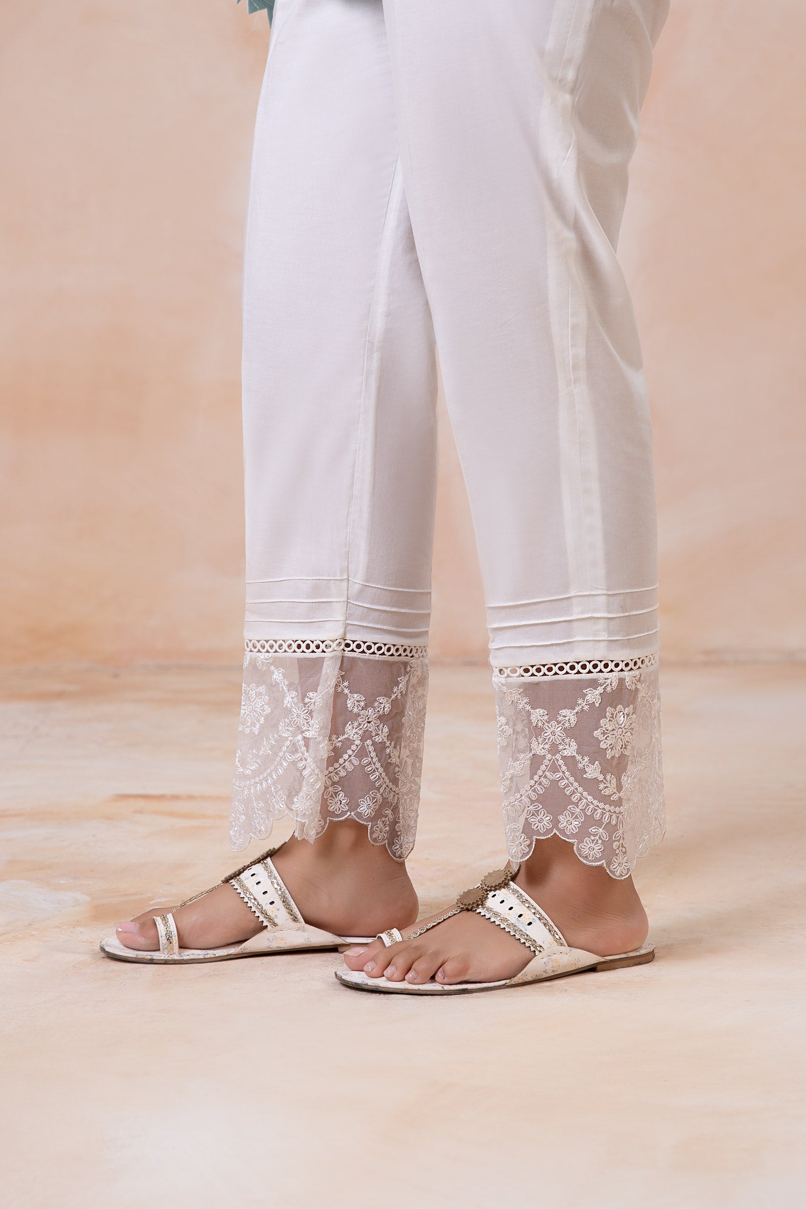 Cambric Straight Trousers