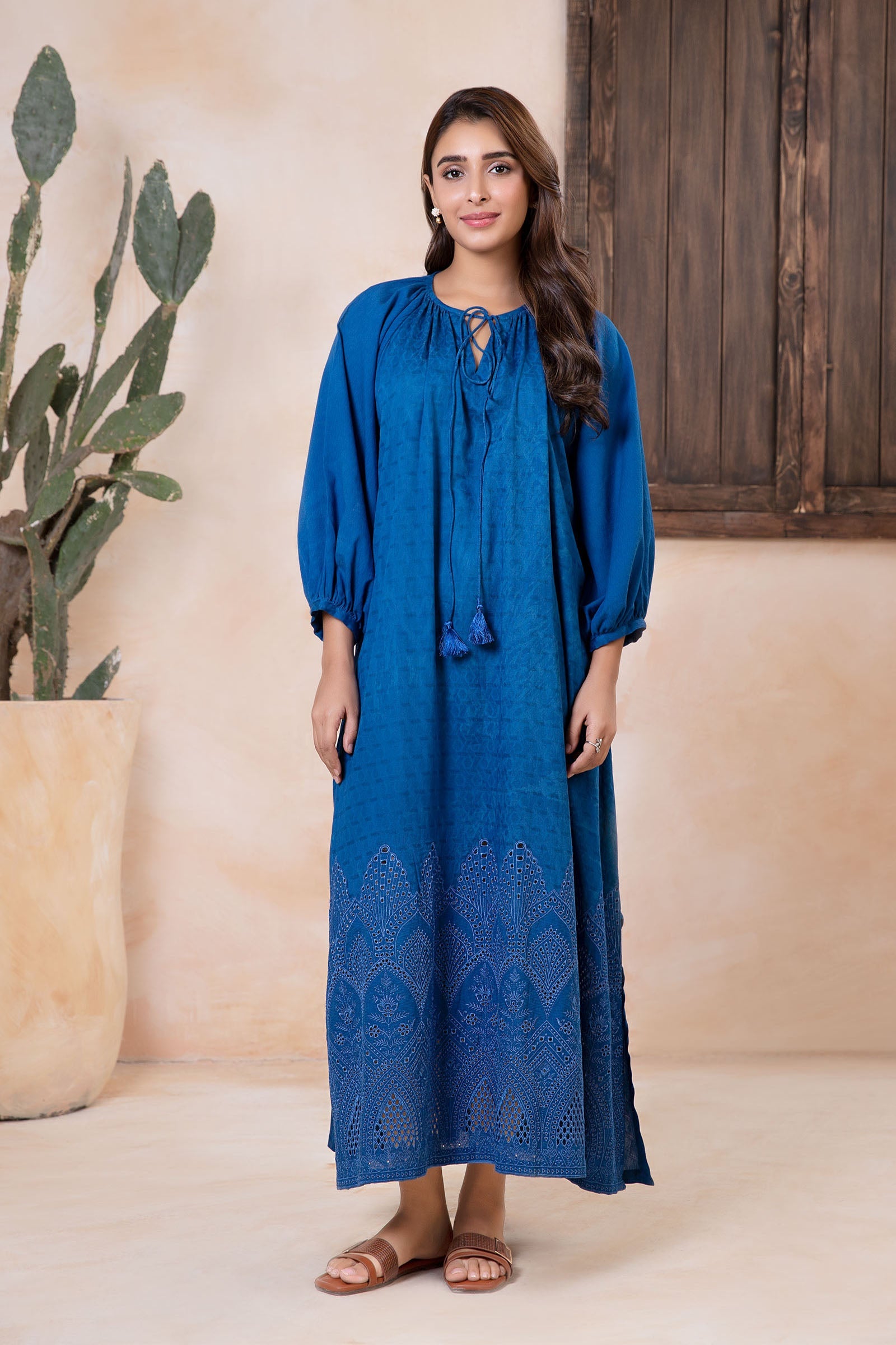 Embroidered Dobby Lawn Tunic