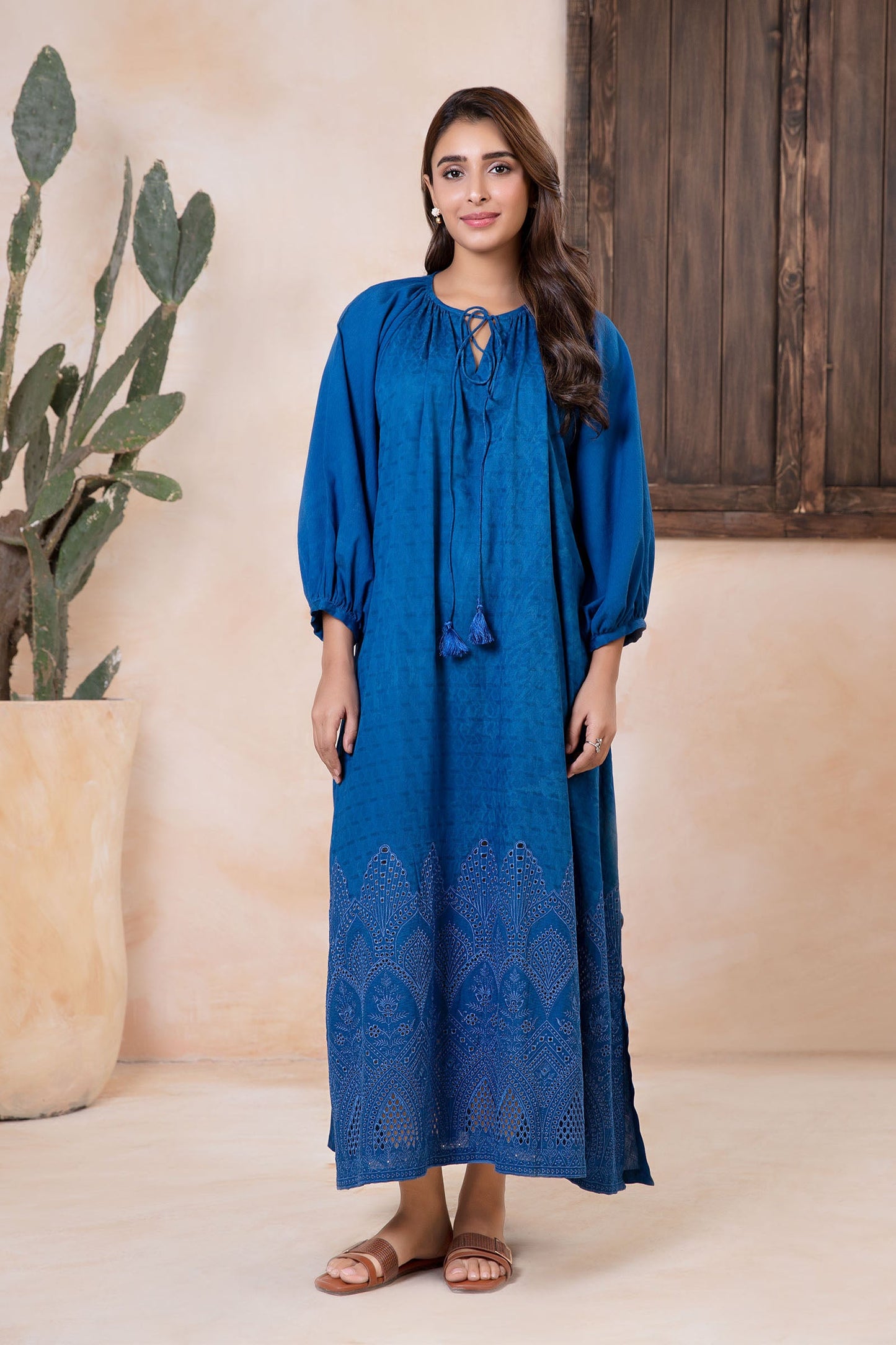 Embroidered Dobby Lawn Tunic