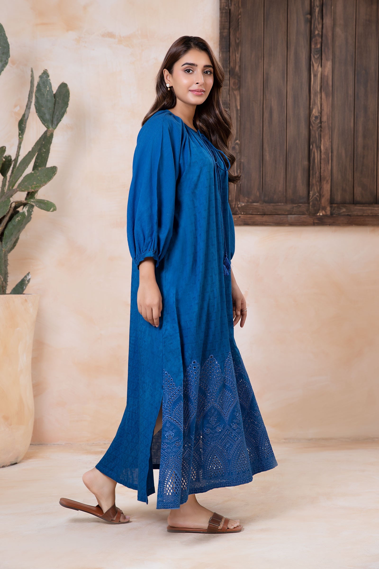 Embroidered Dobby Lawn Tunic