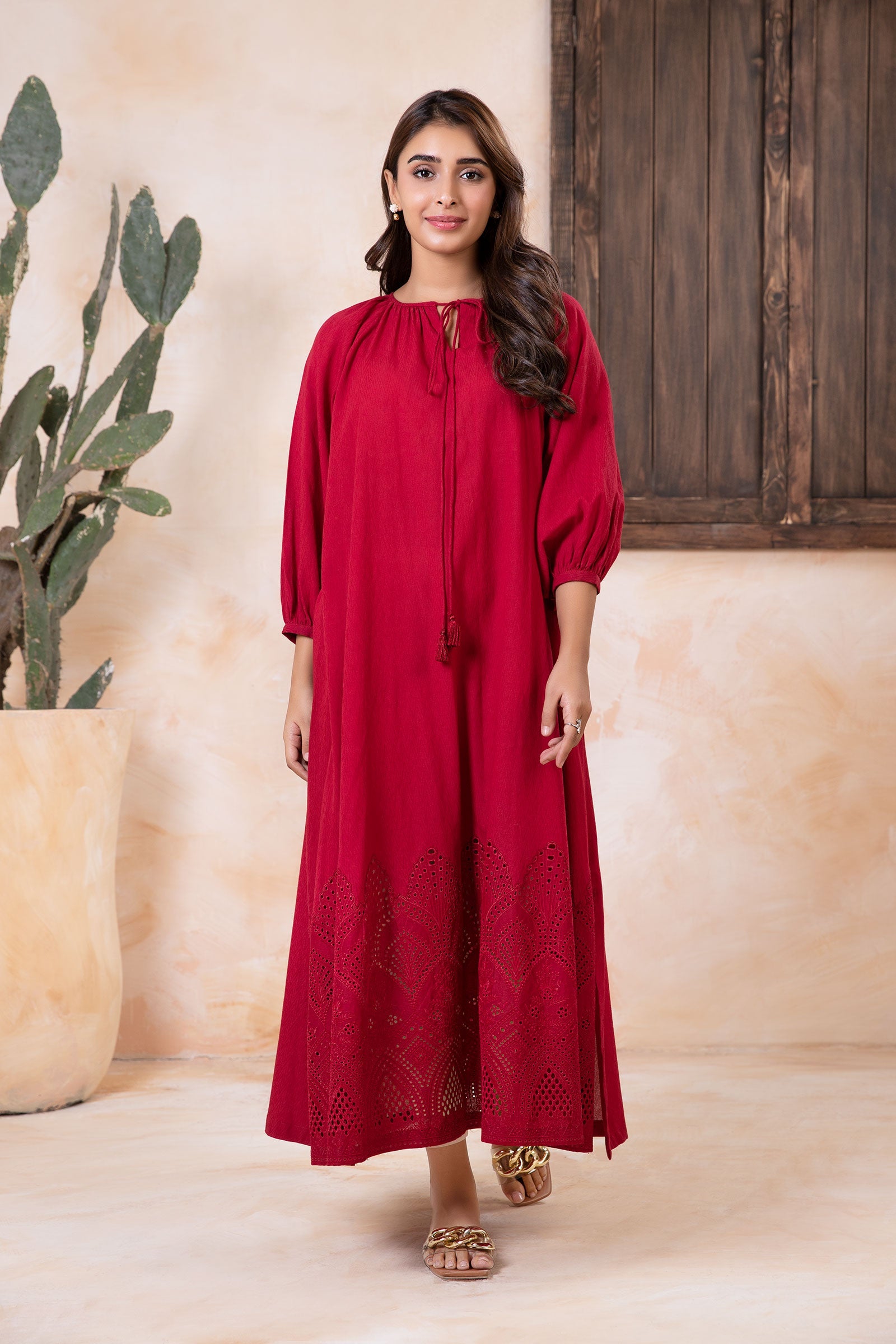 Embroidered Dobby Lawn Tunic