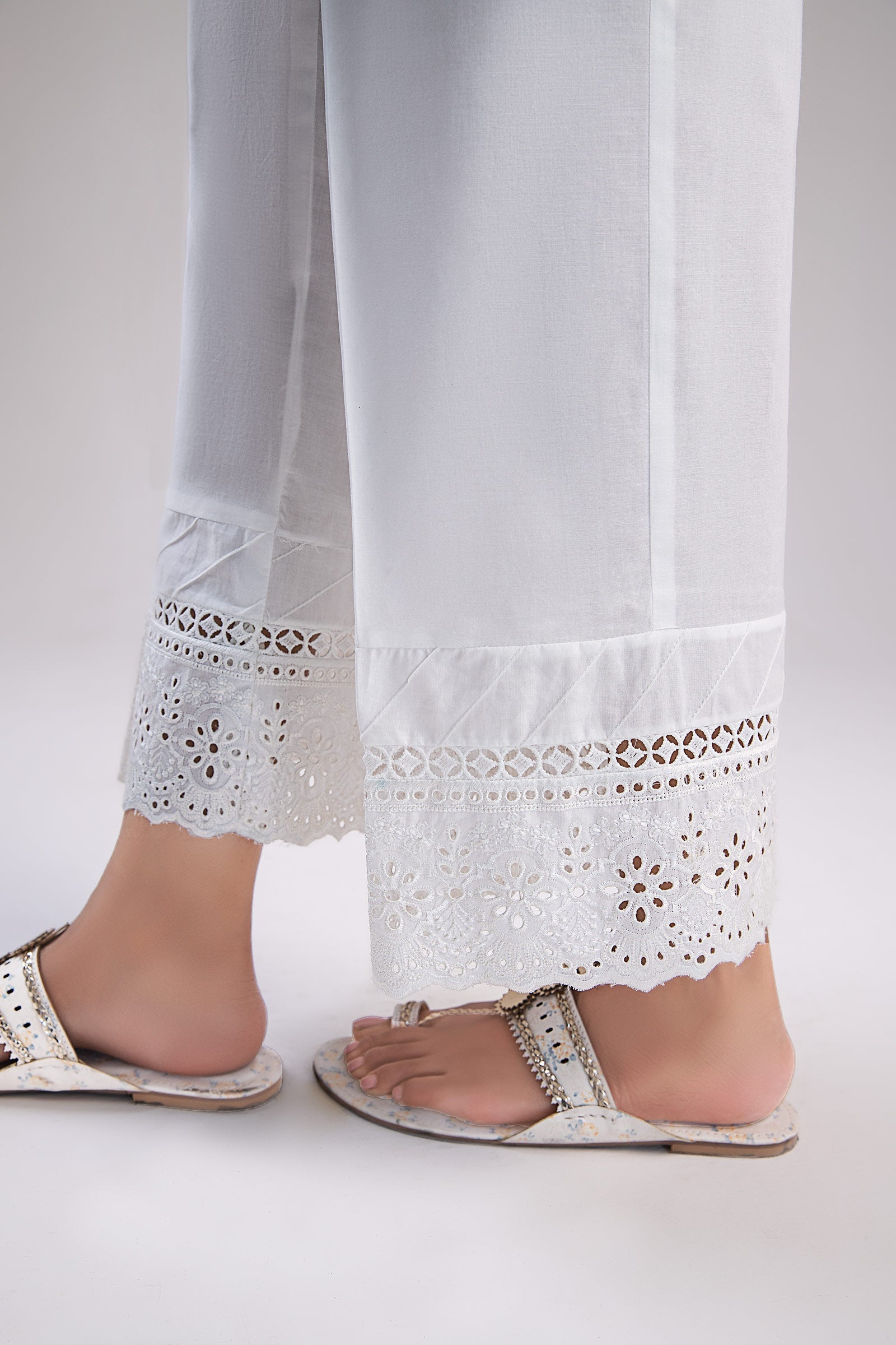 Cambric Wide Leg Trousers