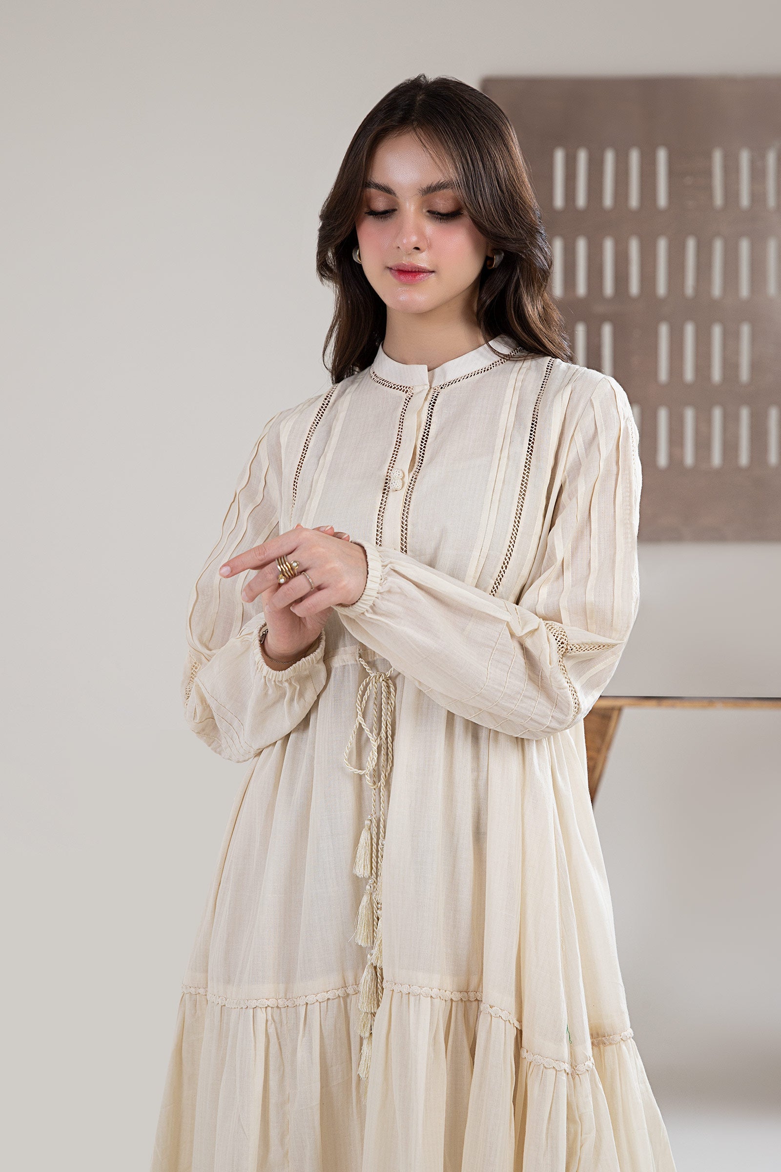 Solid Dobby Lawn Dress