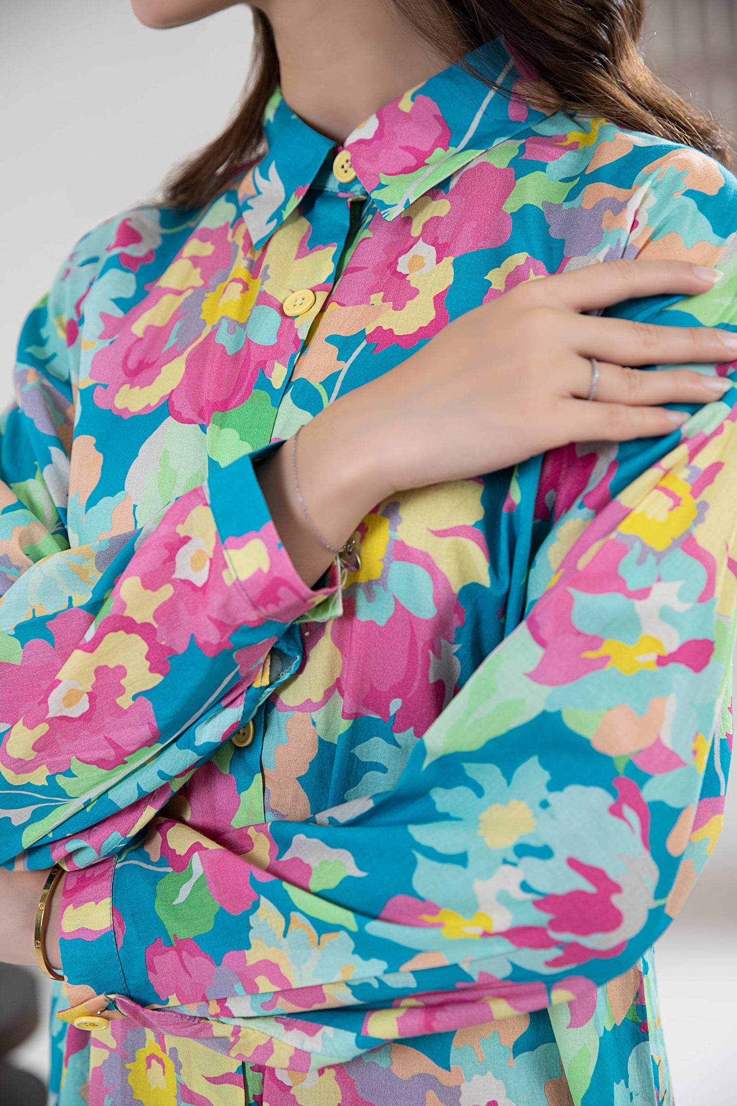 2 Piece Printed Arabic Lawn Suit