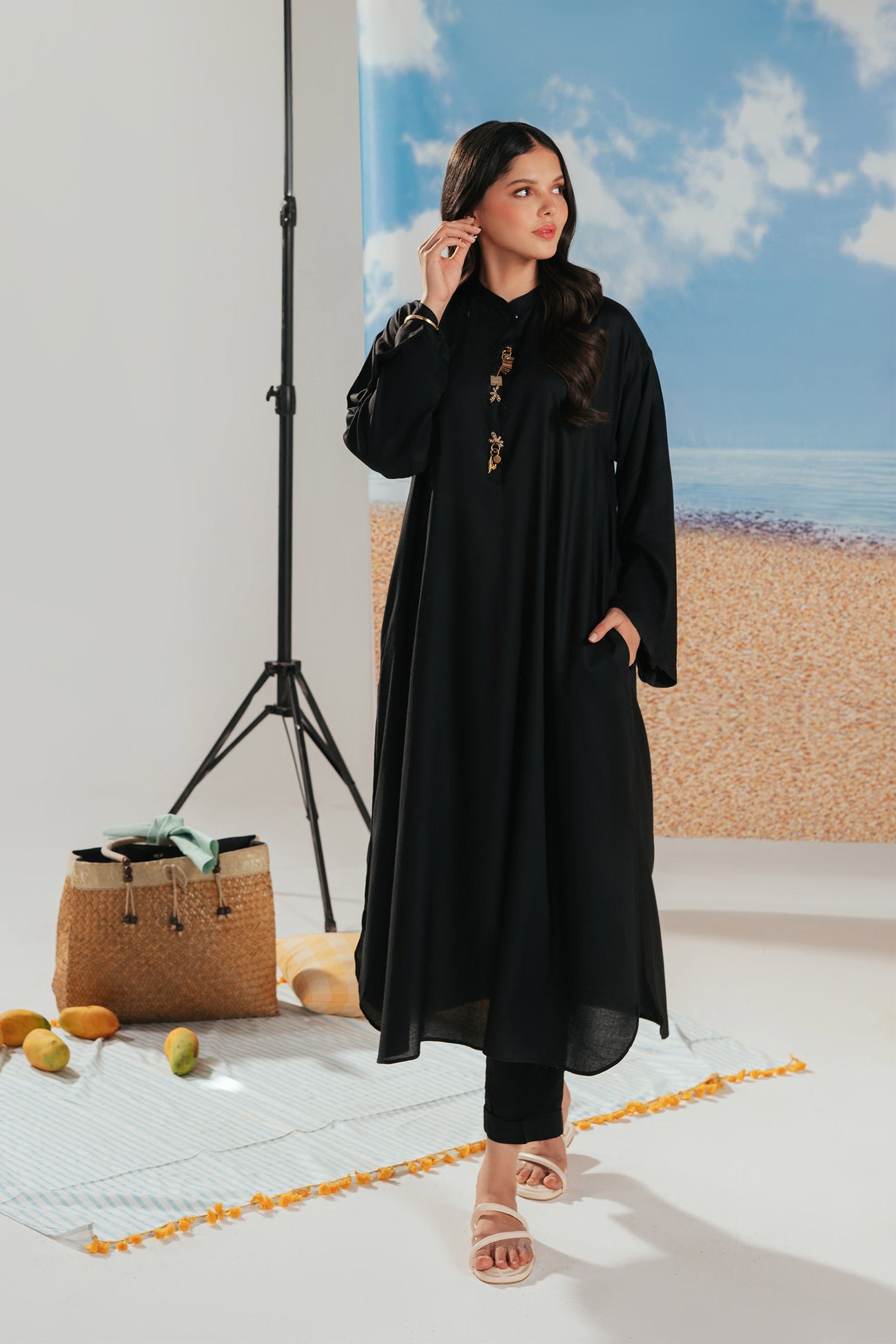 2 Piece Solid Arabic Lawn Suit