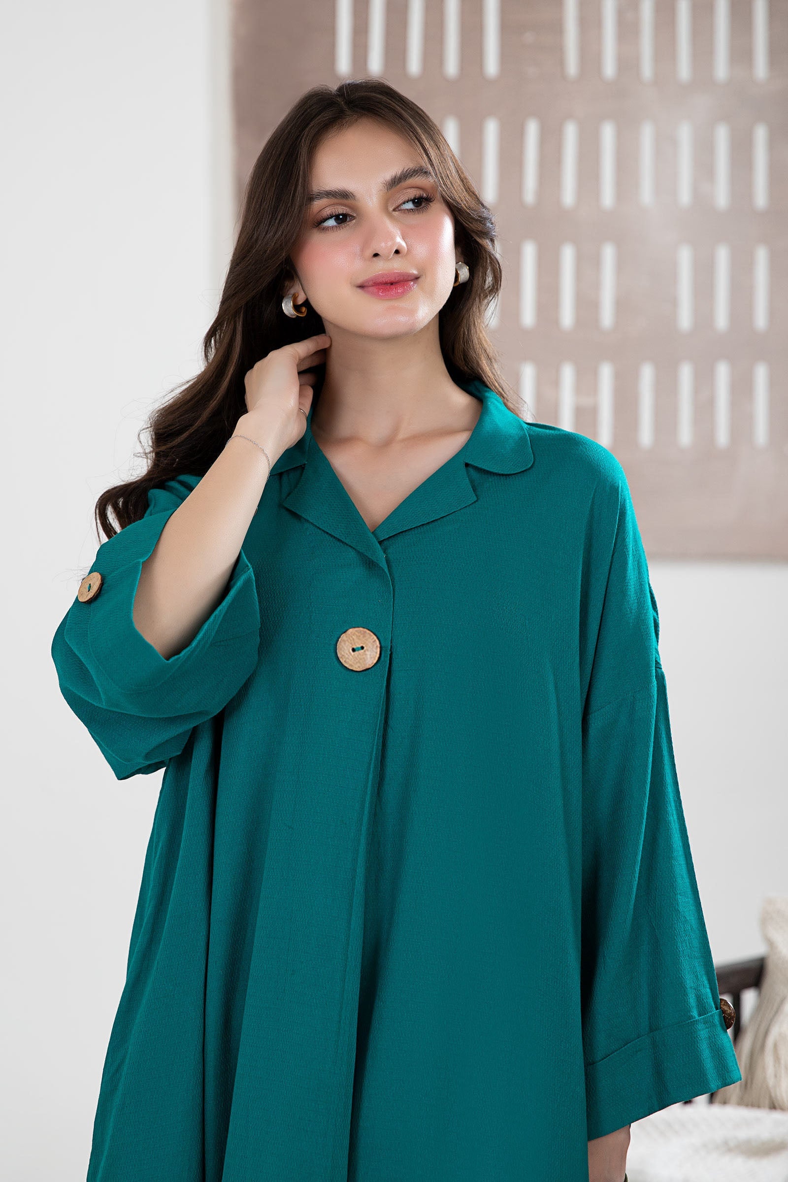 Solid Dobby Lawn Tunic