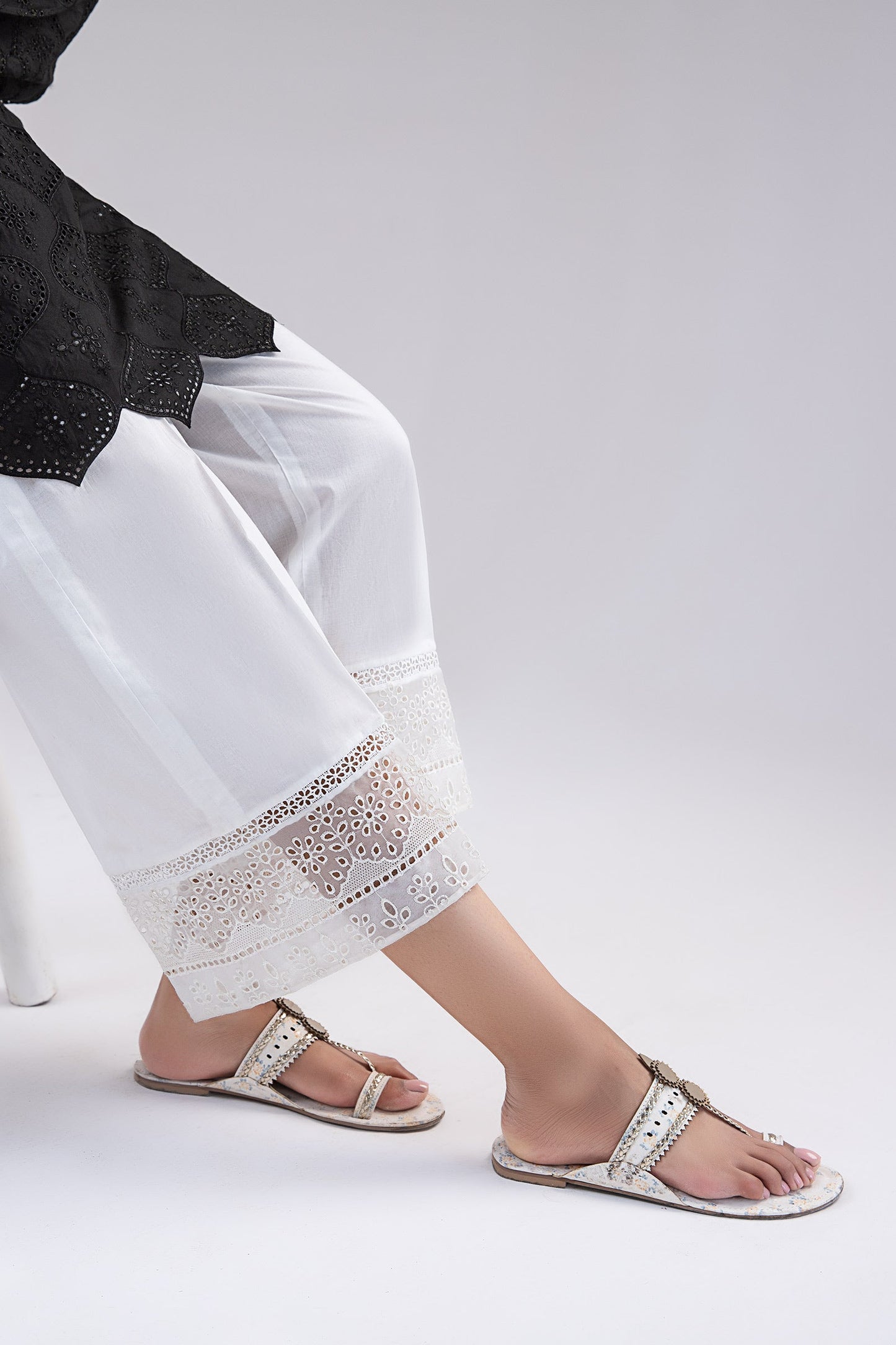 Cambric Wide Leg Trousers