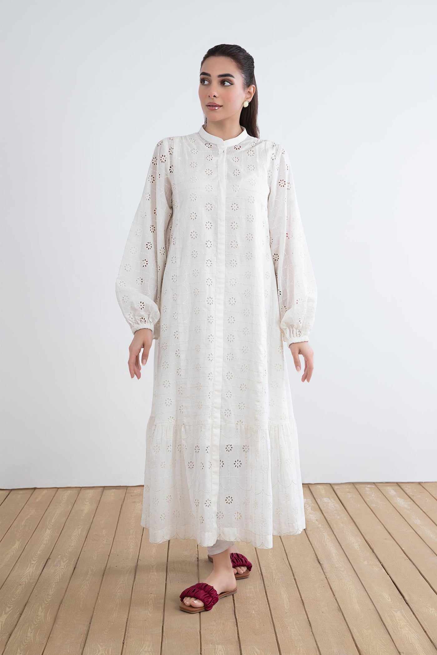 EMBROIDERED LAWN DRESS | MB-EF24-162