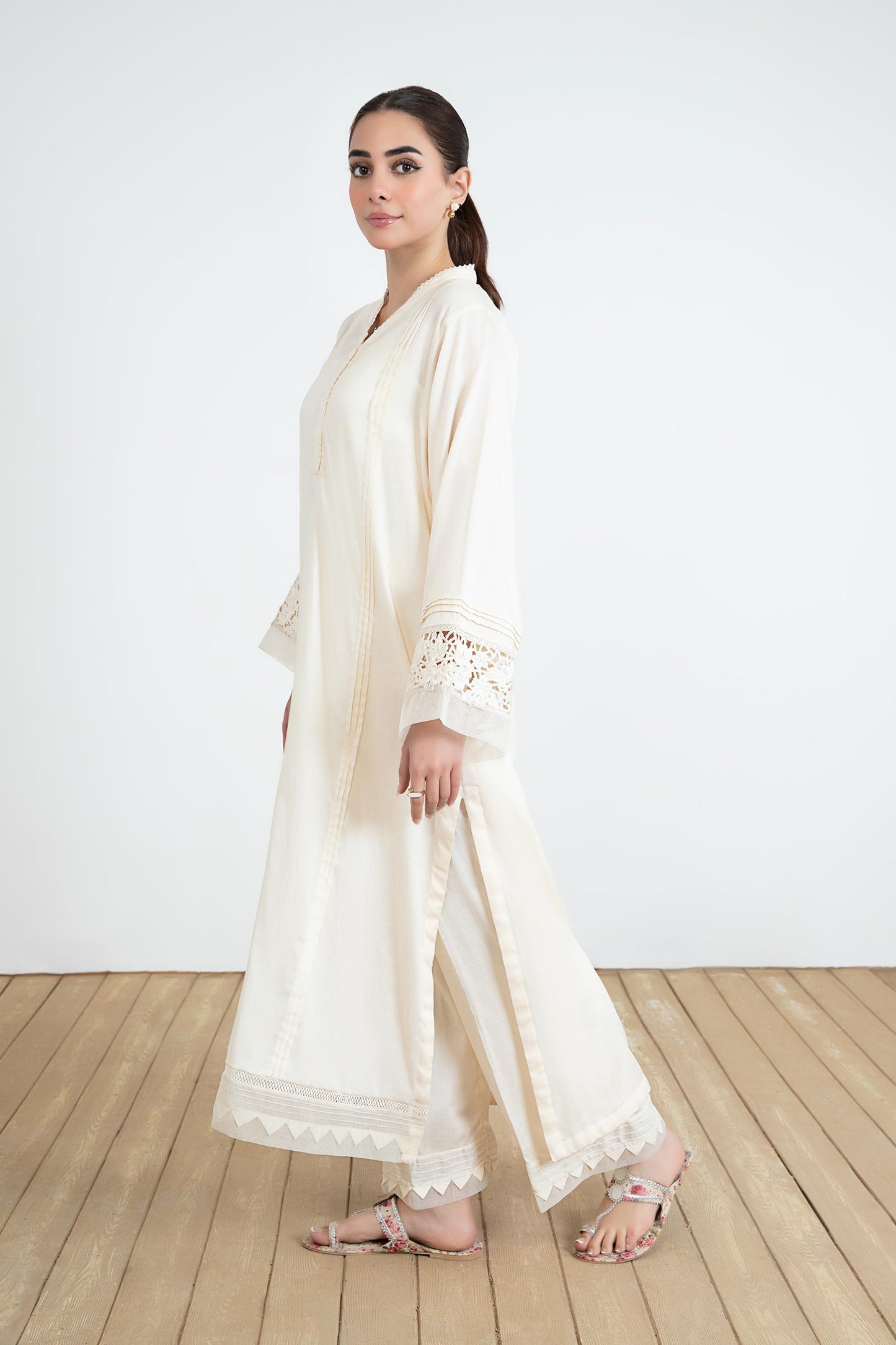 2 Piece Embroidered Dobby Lawn Suit