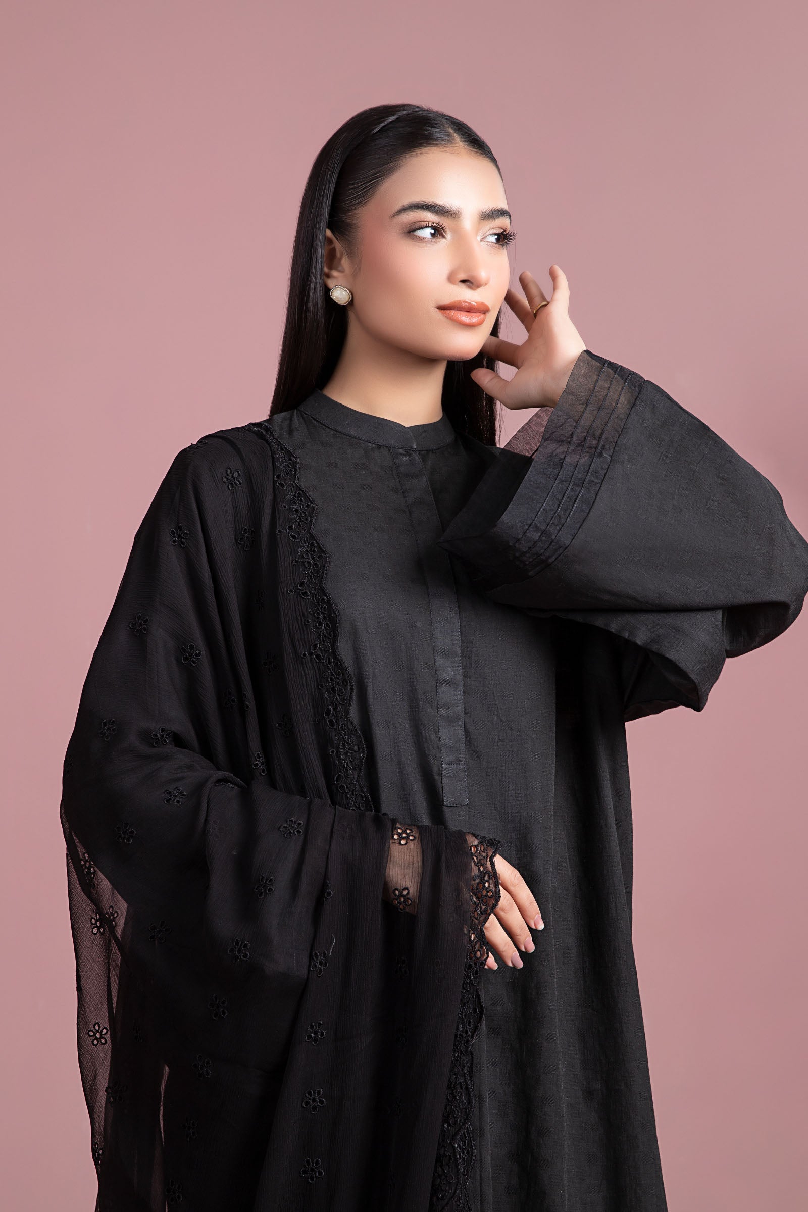 Embroidered Chiffon Dupatta