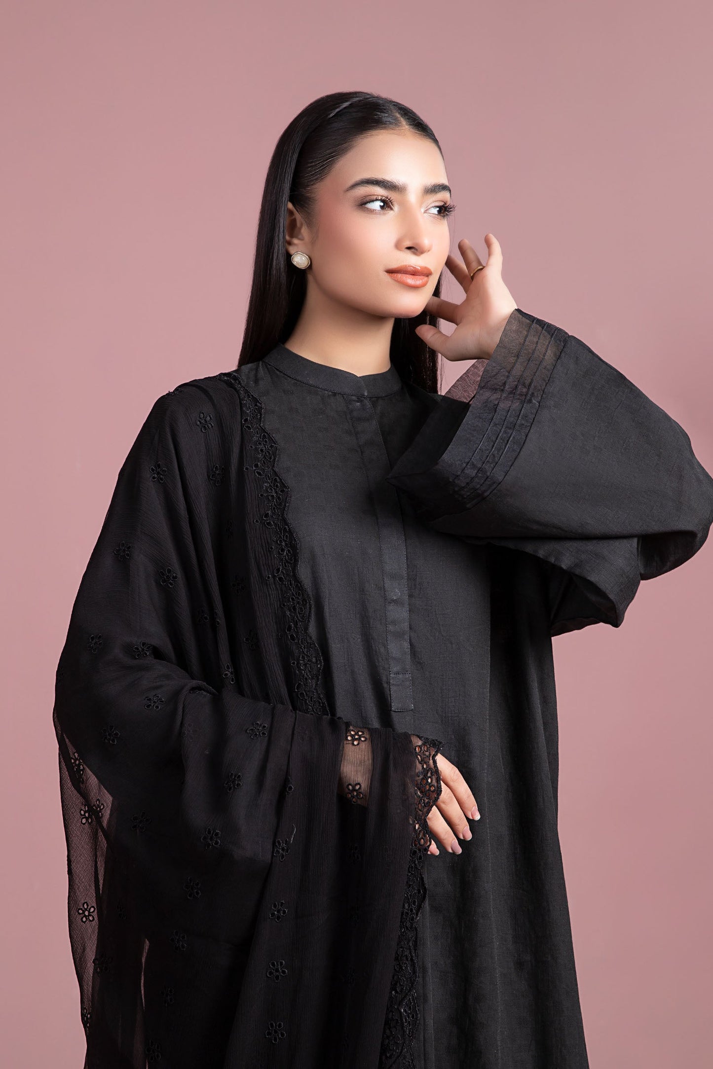 Embroidered Chiffon Dupatta