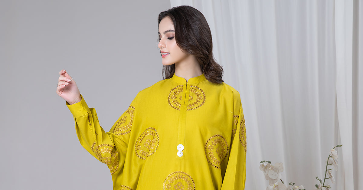 EMBROIDERED LAWN TUNIC | MB-EF24-192