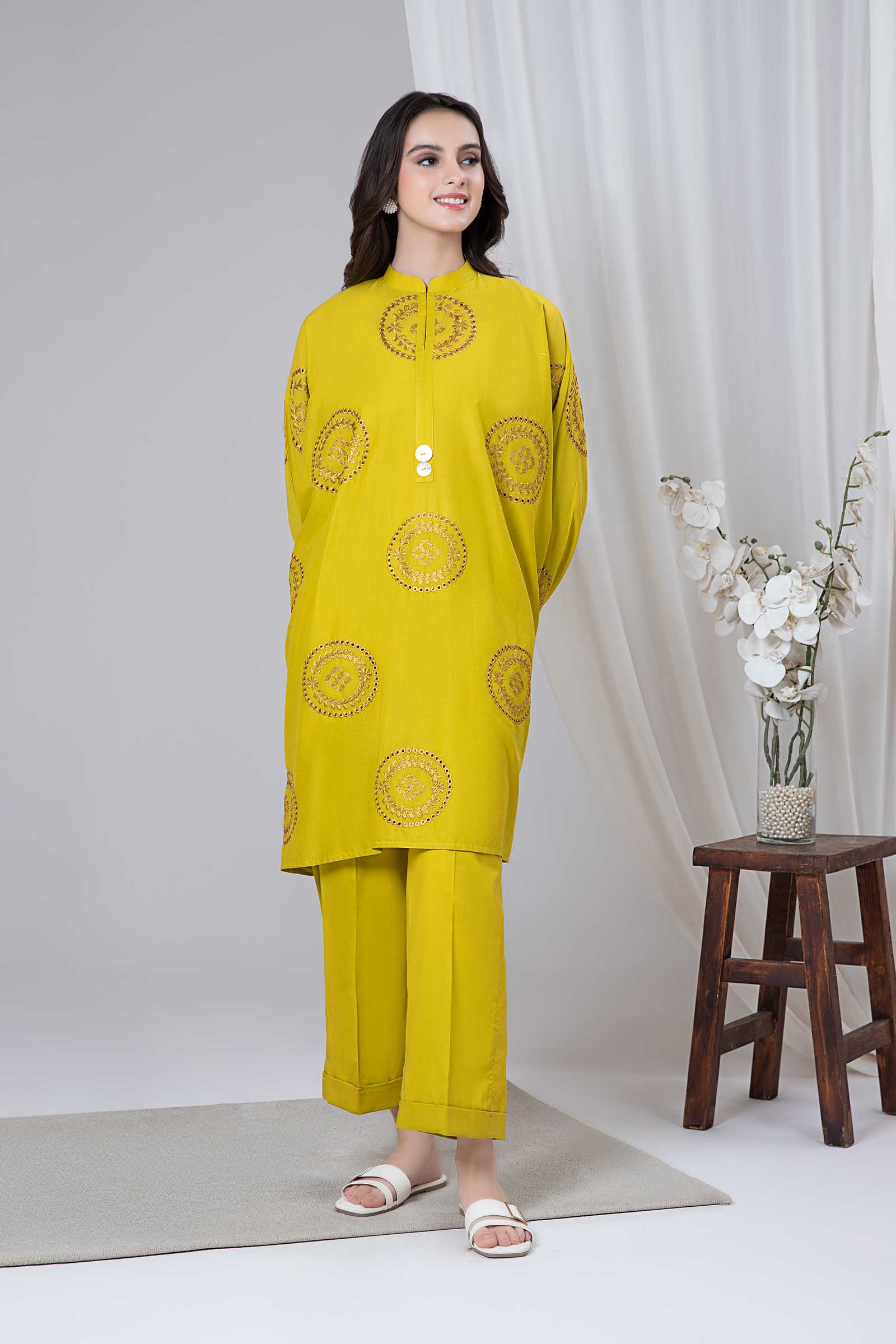 Embroidered Lawn Tunic