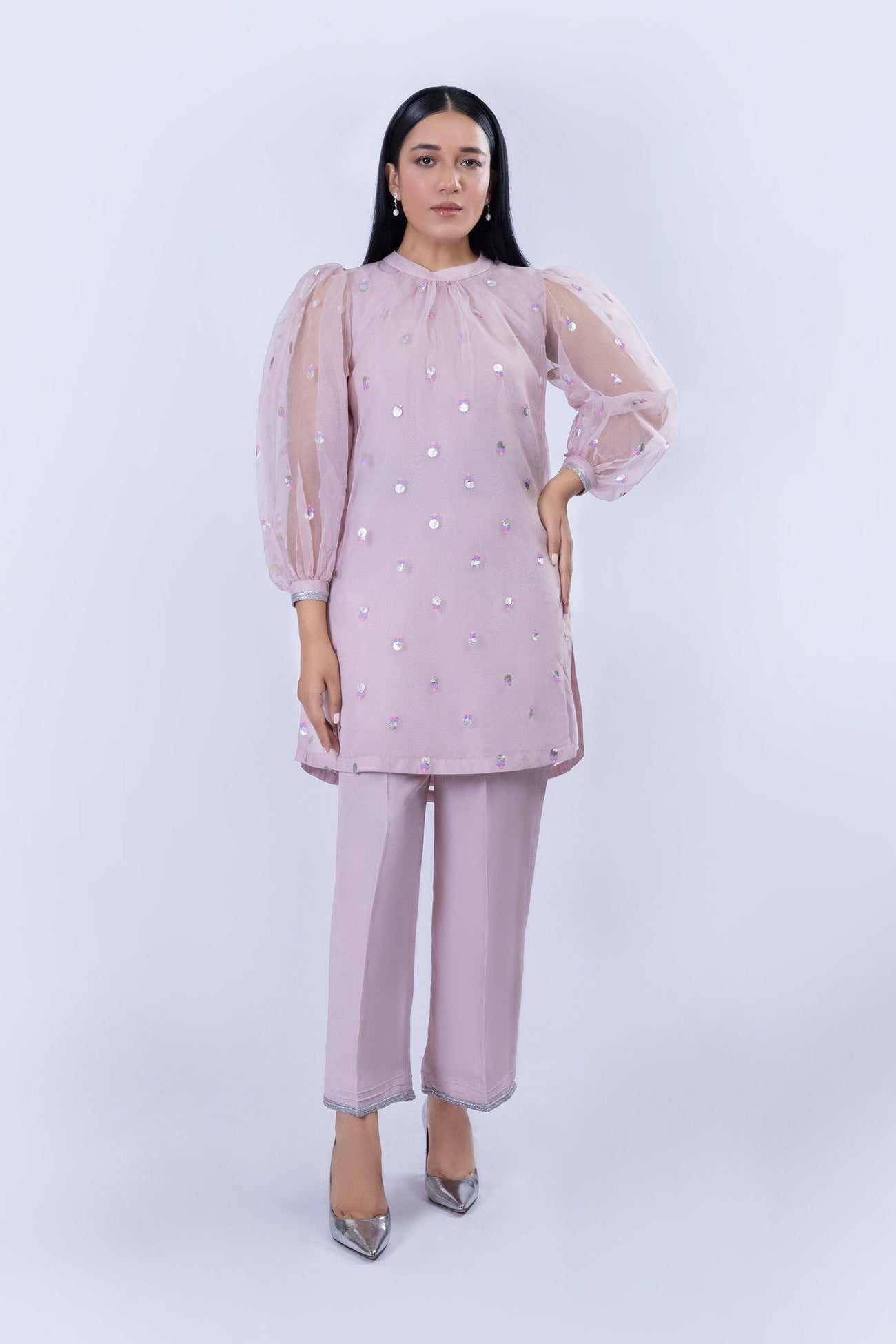 2 Piece Shirt with Culottes pants