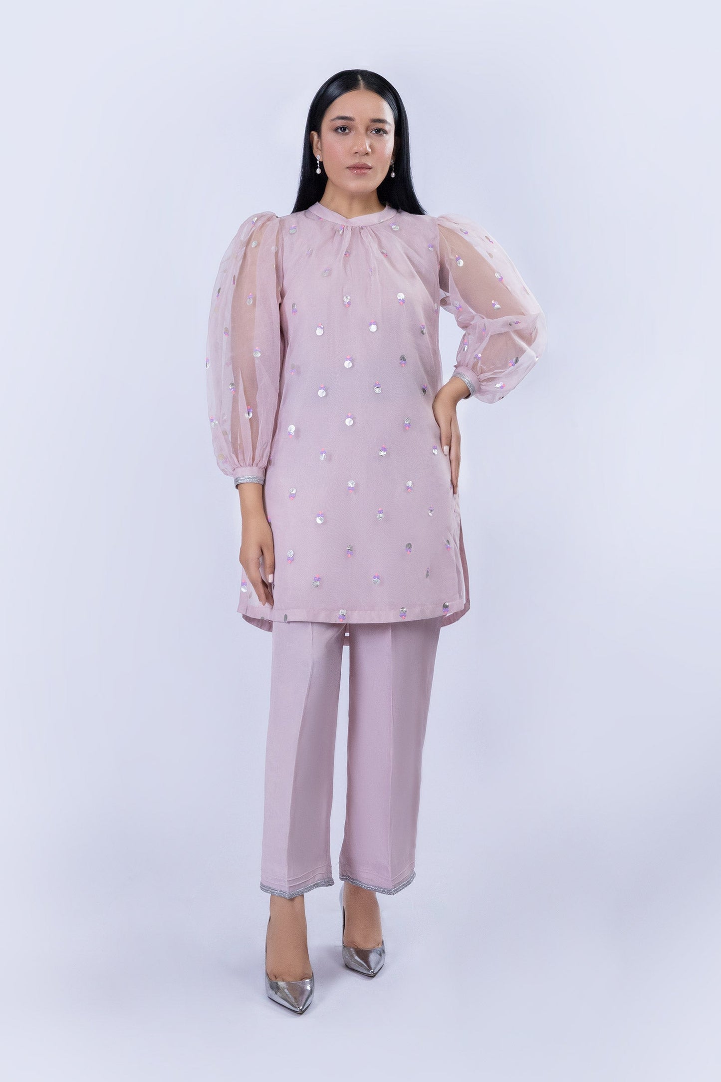 2 Piece Shirt with Culottes pants