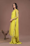 2 Piece Embroidered Organza Suit