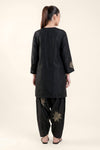 2 Pc Embellished Raw Silk Suit