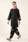 2 Pc Embellished Raw Silk Suit