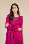 2 Piece Embroidered Raw Silk Suit