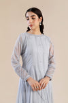 3 Piece Embroidered Poly Net Suit
