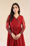 Embroidered Cotton Net Angrakha