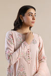 2 Pc Embroidered Raw Silk Suit