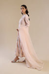 2 Pc Embroidered Raw Silk Suit