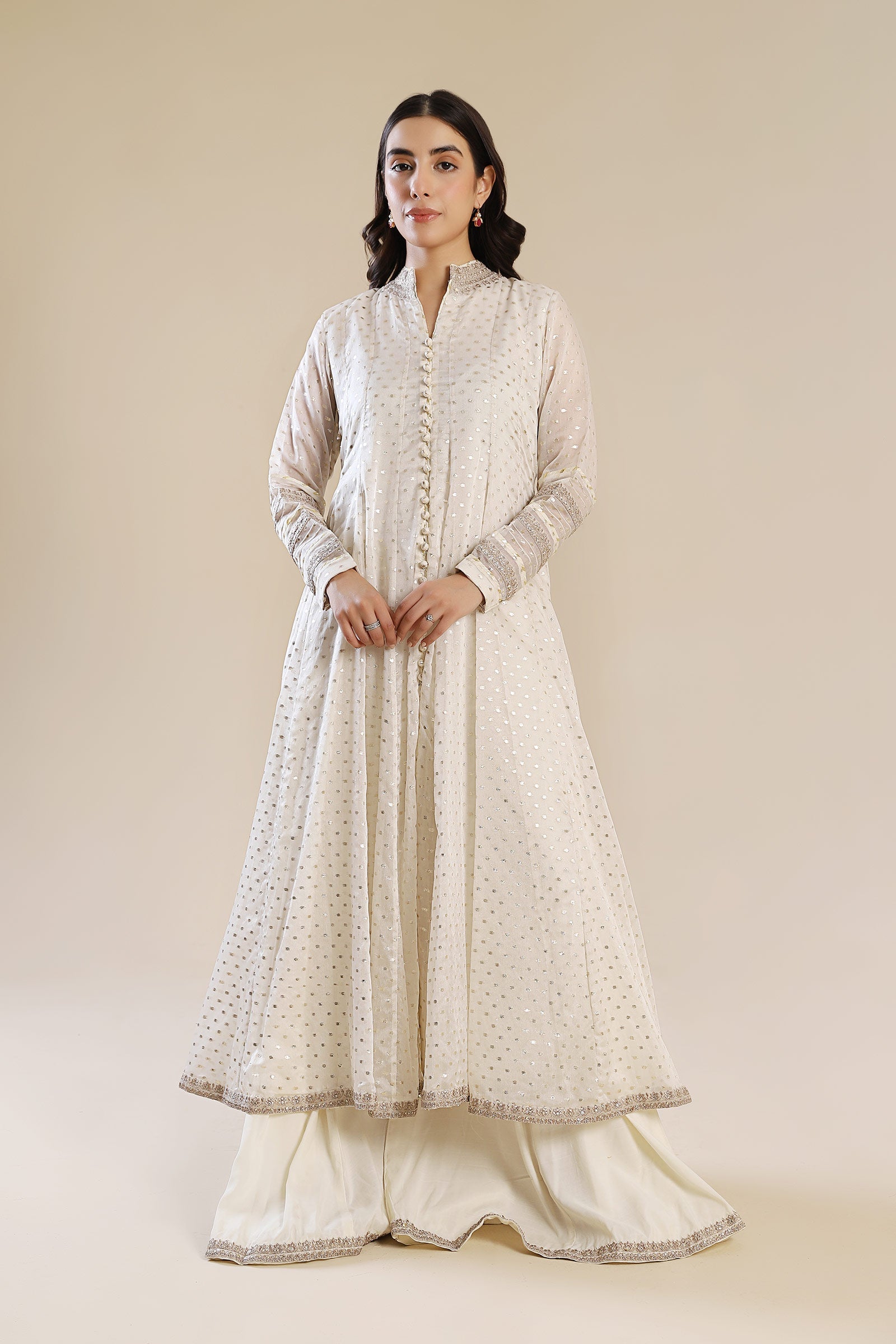 2 Pc Embroidered Organza Suit