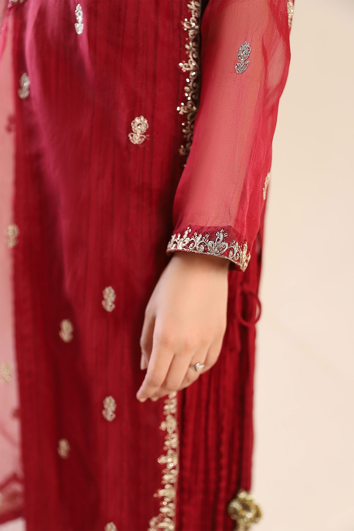 Embroidered Organza Shirt