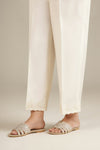 Embroidered Raw Silk Trouser