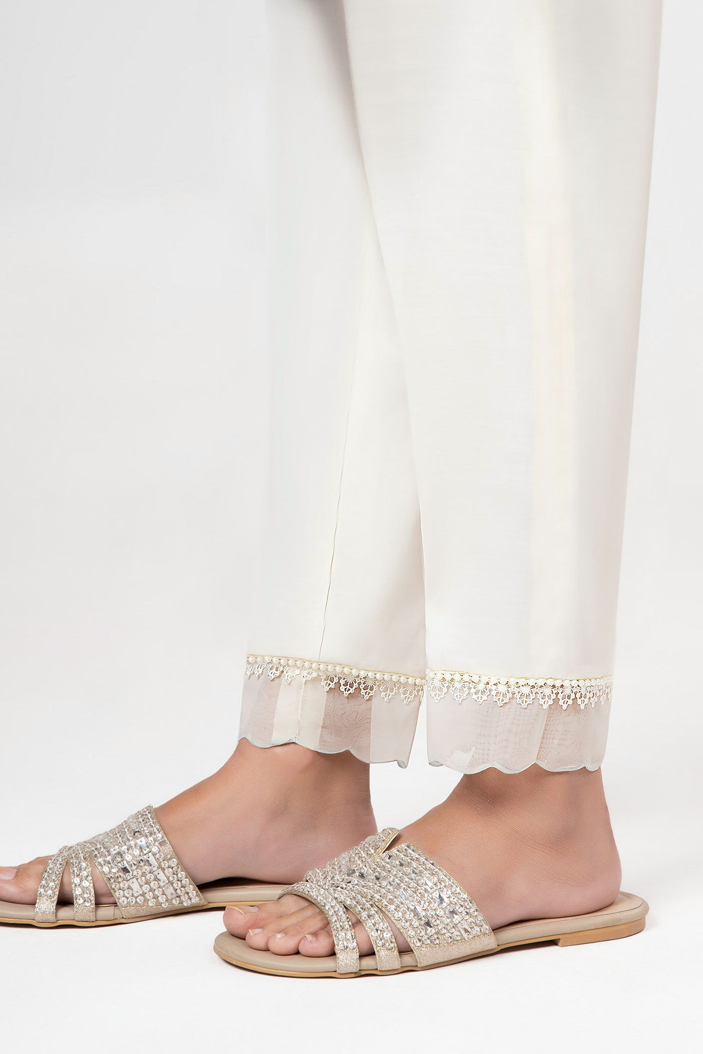 Dyed Raw Silk Trouser