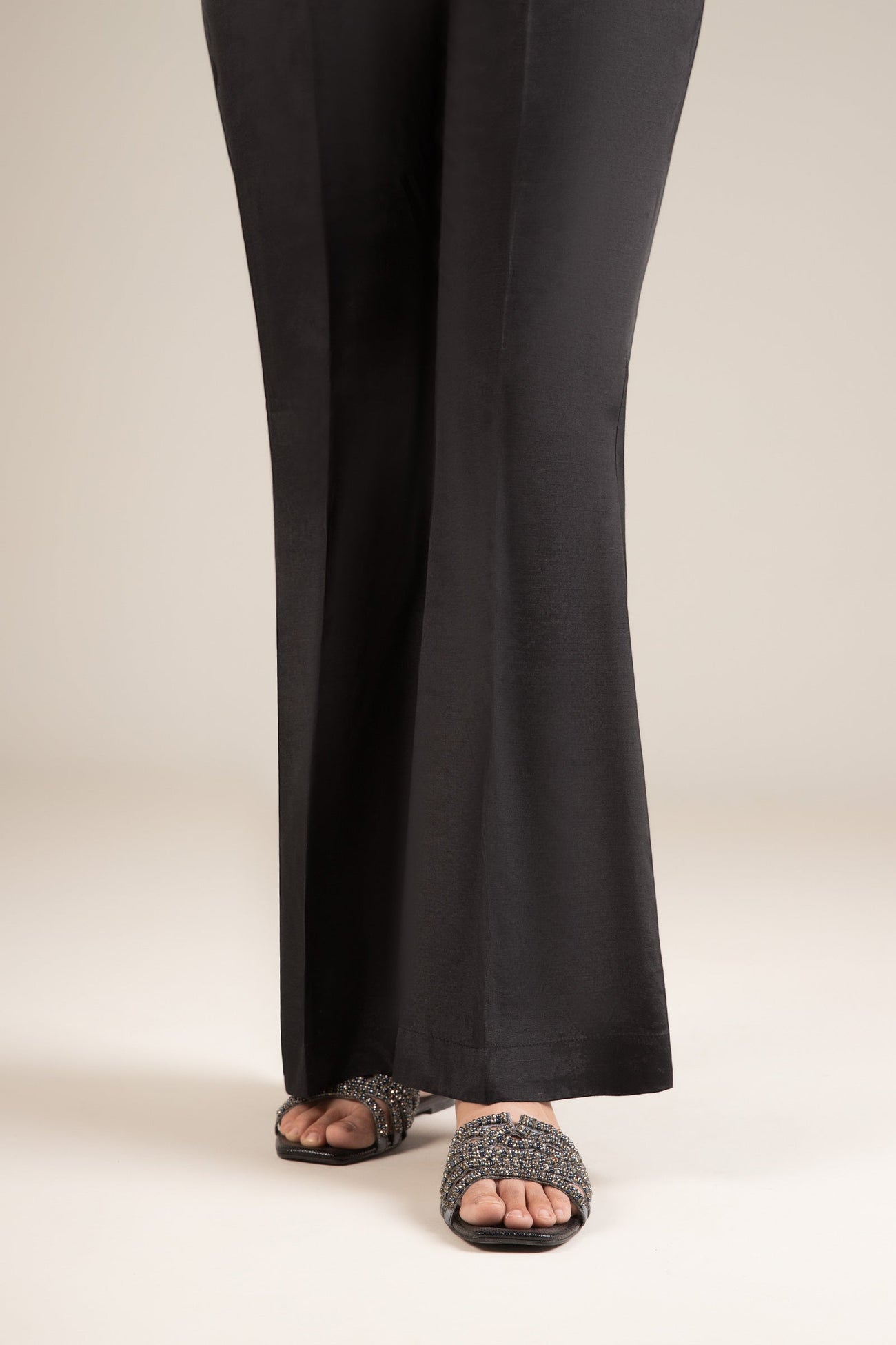 Dyed Raw Silk Trouser