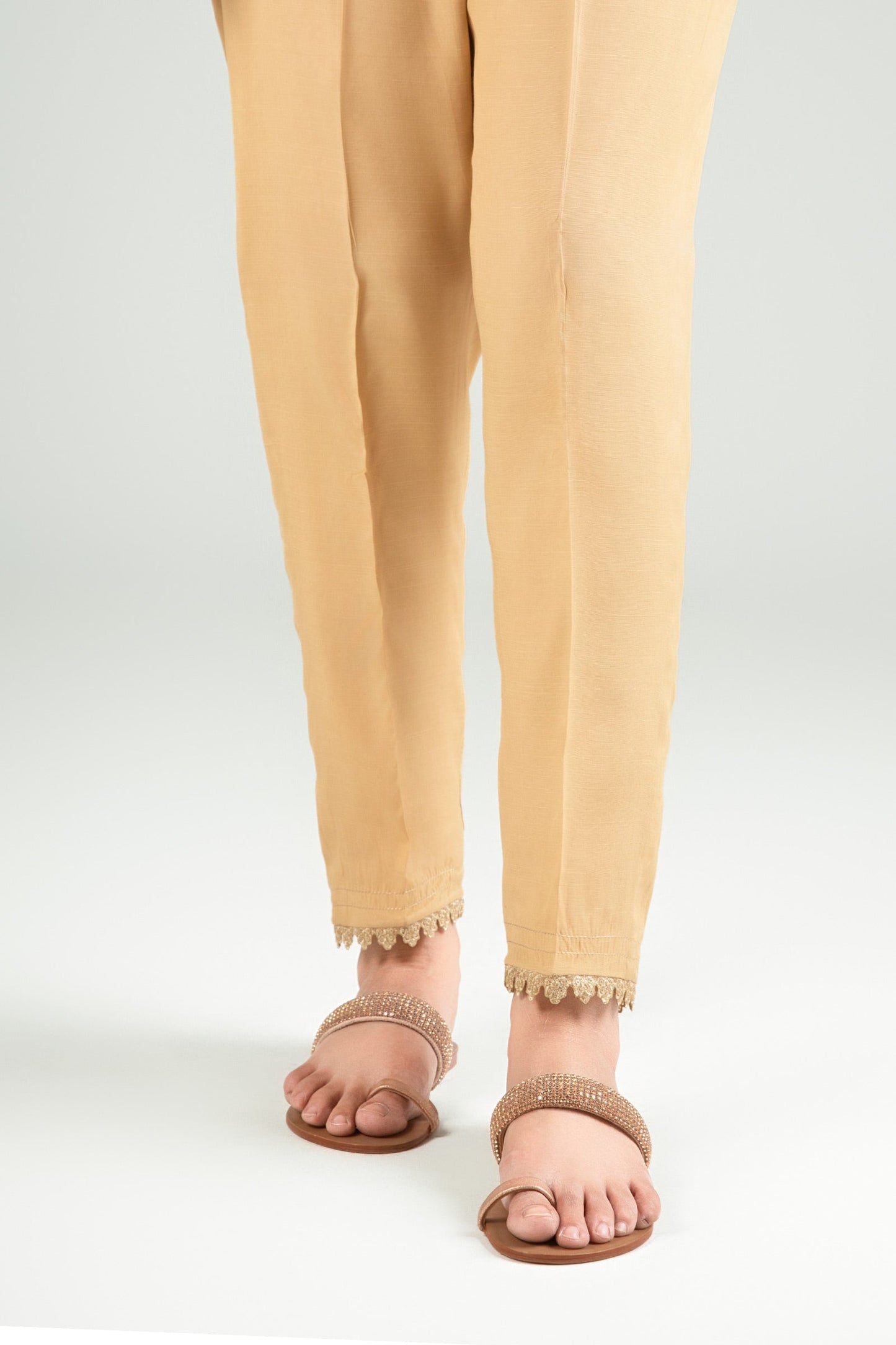 Dyed Raw Silk Trouser