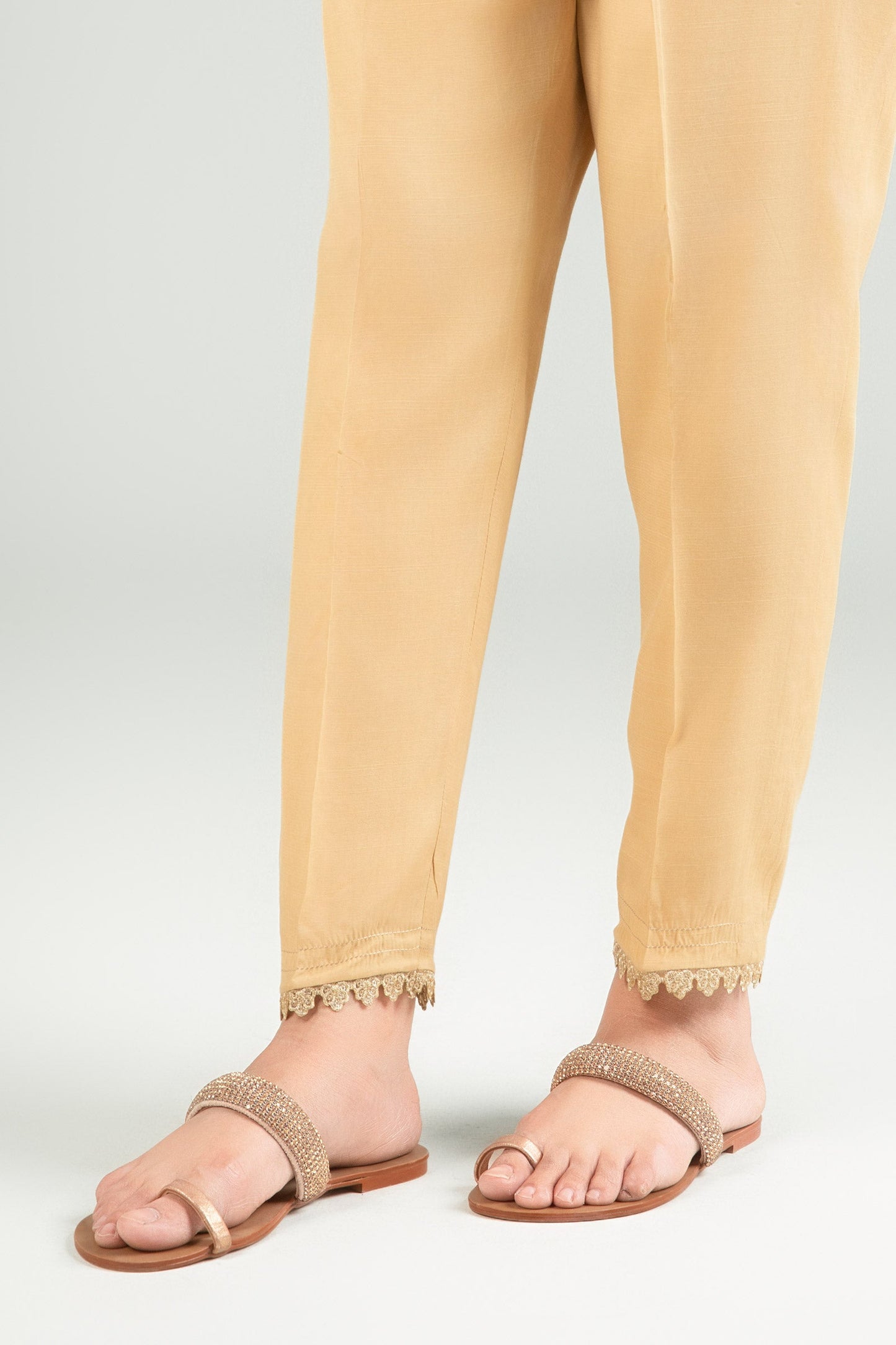 Dyed Raw Silk Trouser